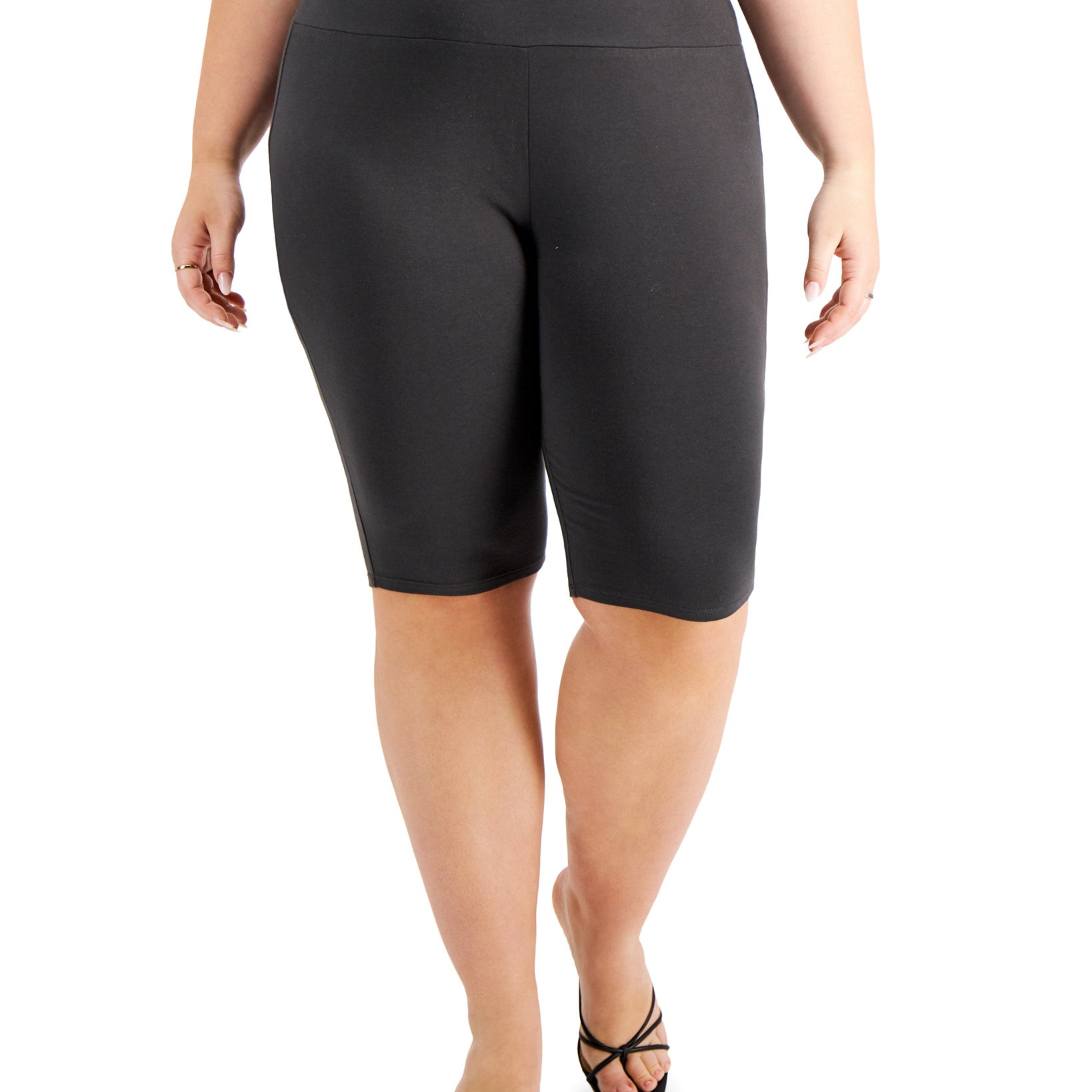 Love, Fire Women Plus Trendy Printed Bike Shorts Phantom