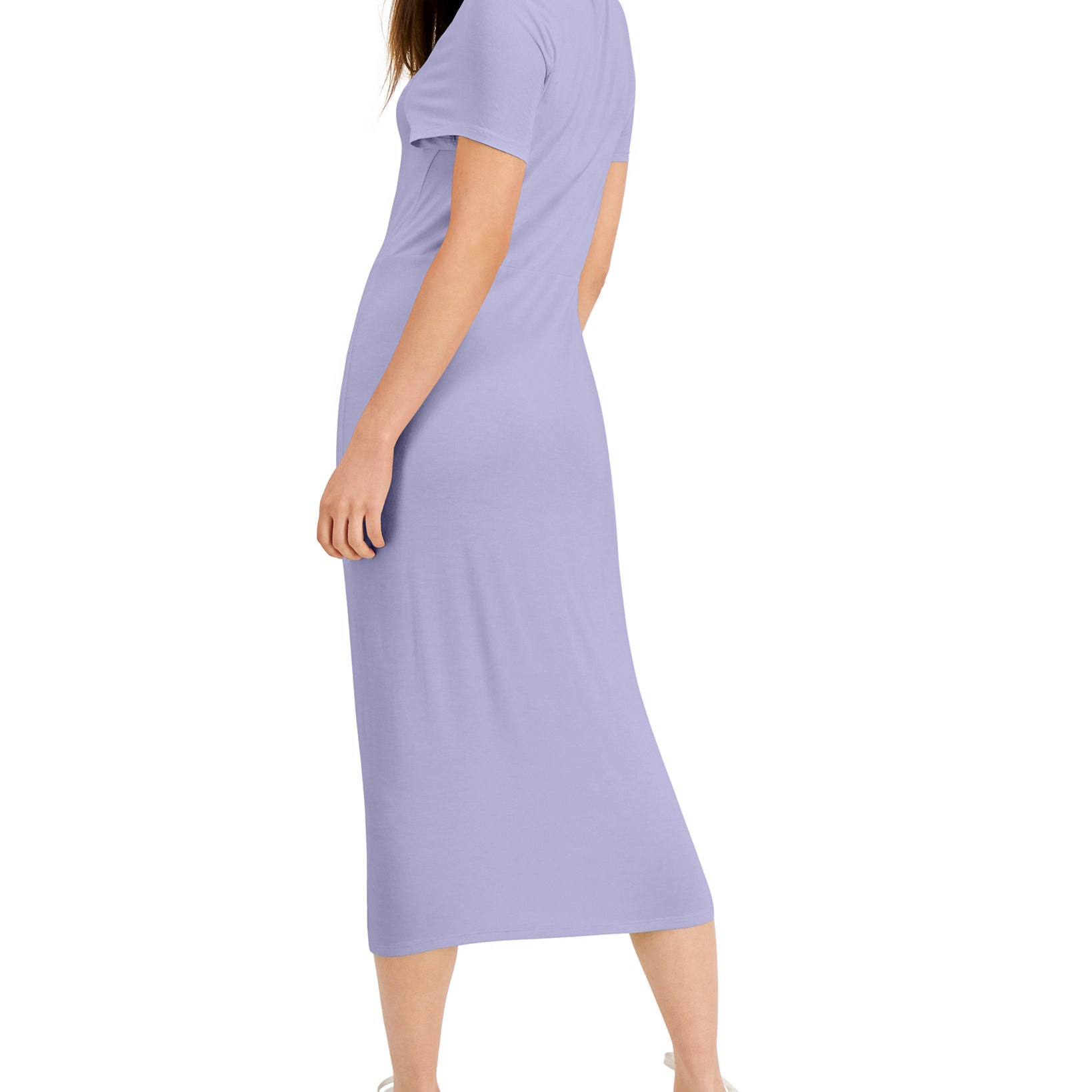 Bar III Women Knit Cutout Twist Front Midi Dress