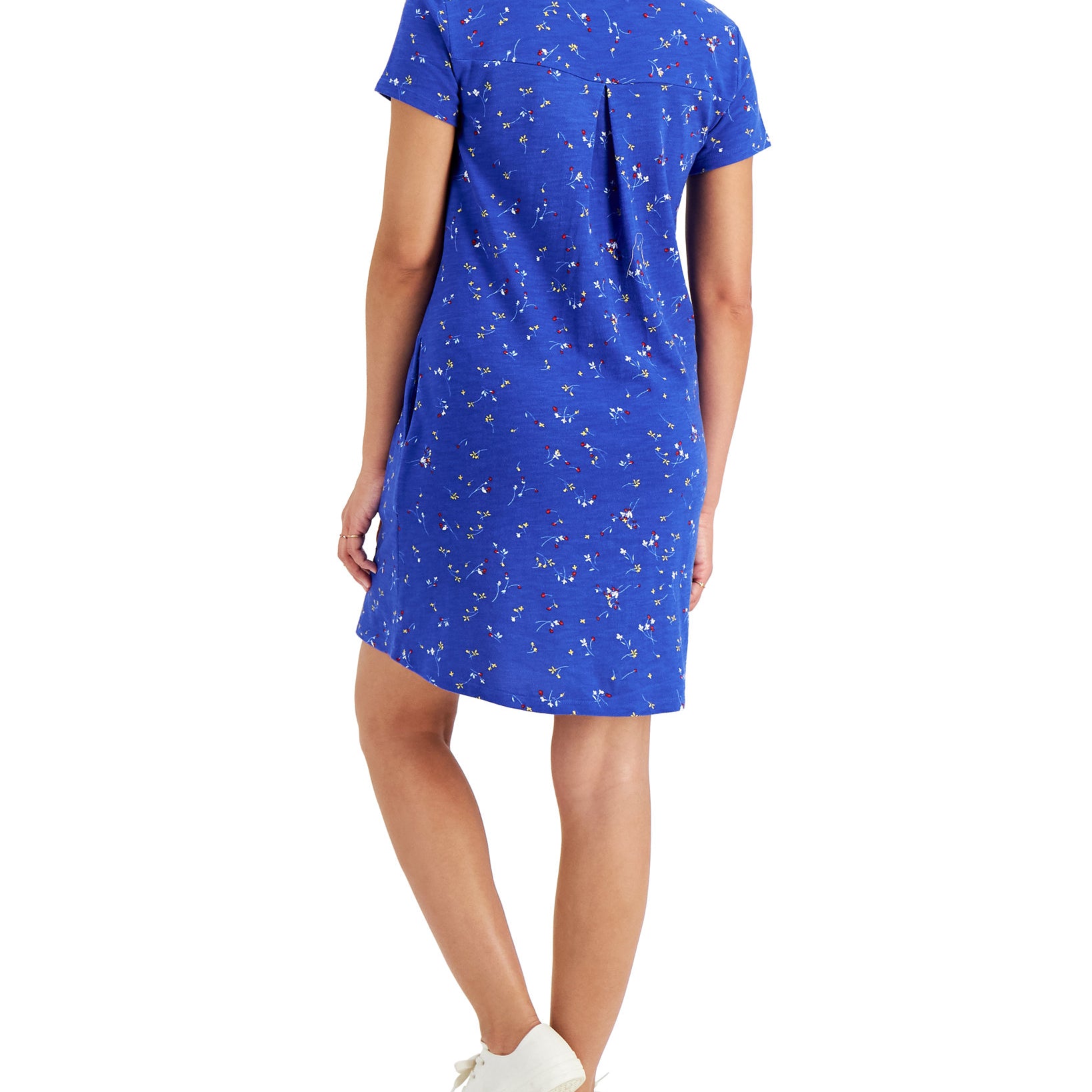 Style & Co Women Petite Cotton Print T Shirt Dress