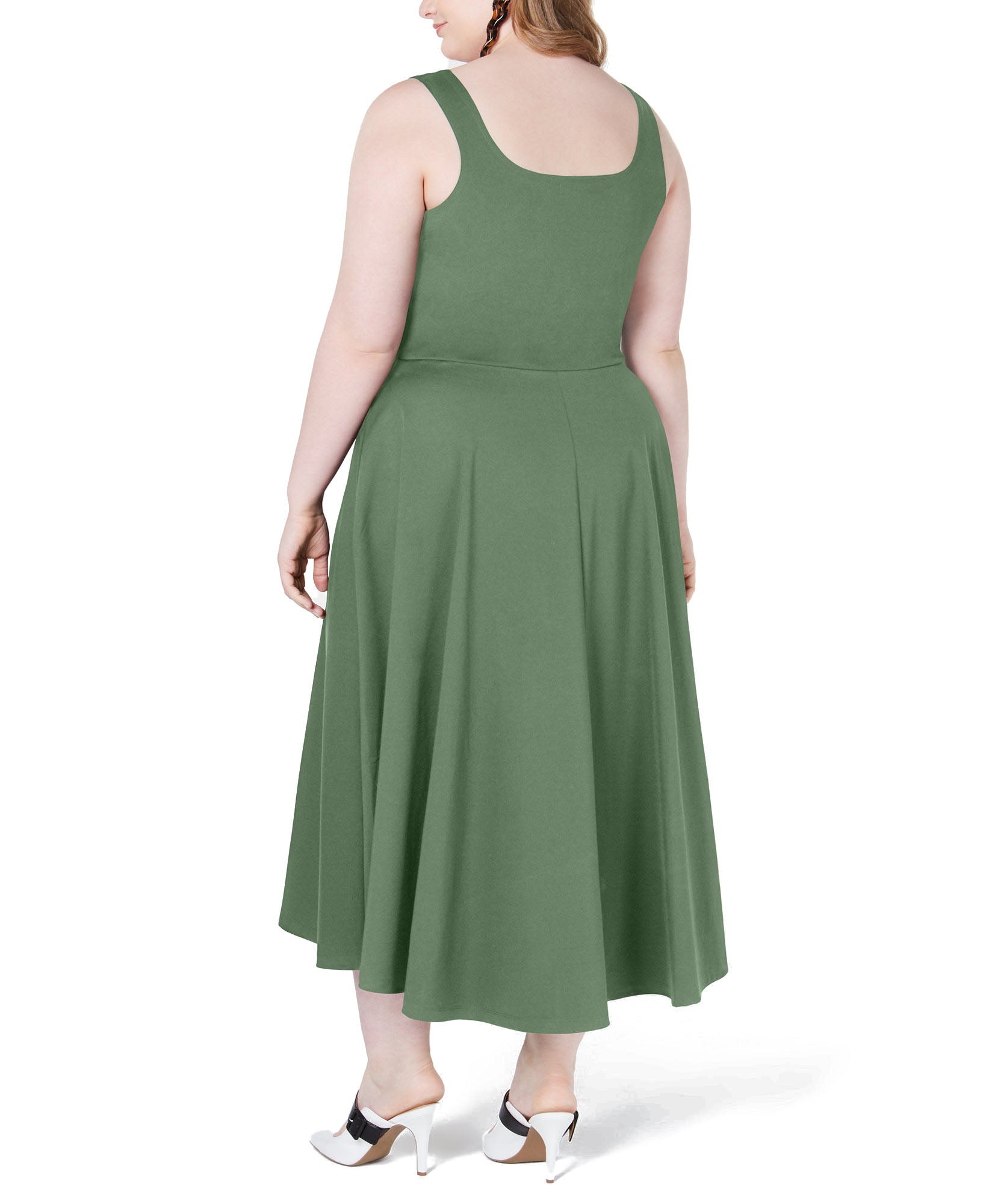 Alfani Women Plus Sleeveless Fit & Flare Midi Dress