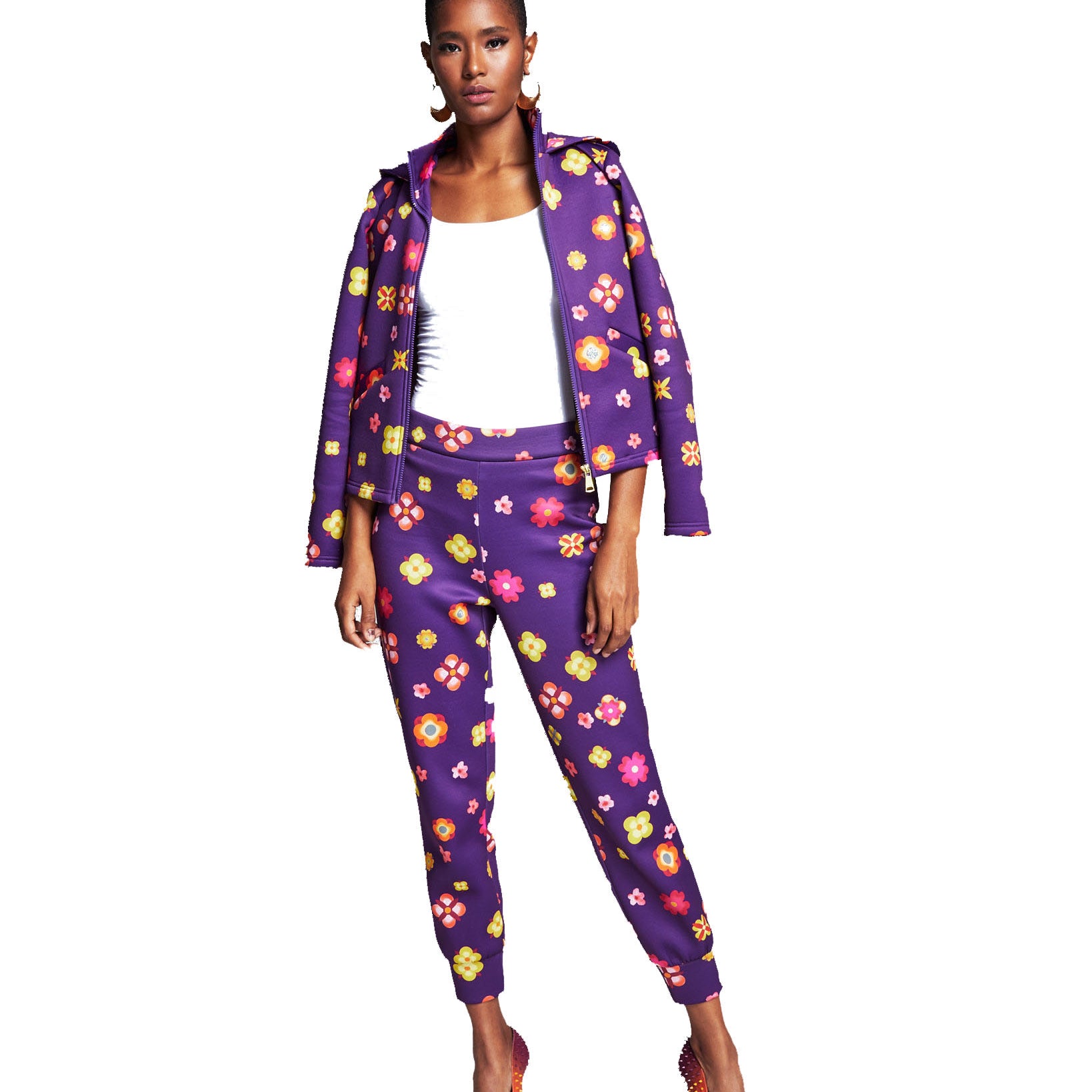 INC International Concepts Women Misa Hylton Floral Print Jogger Pants Camila Blooms