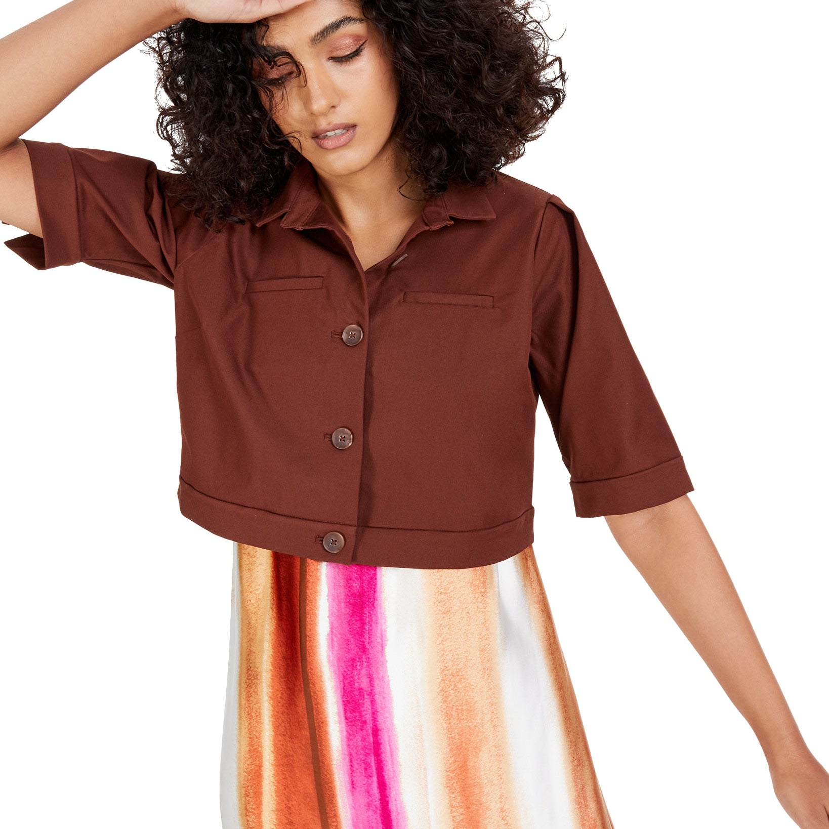Alfani Women Cropped Elbow Sleeve Jacket
