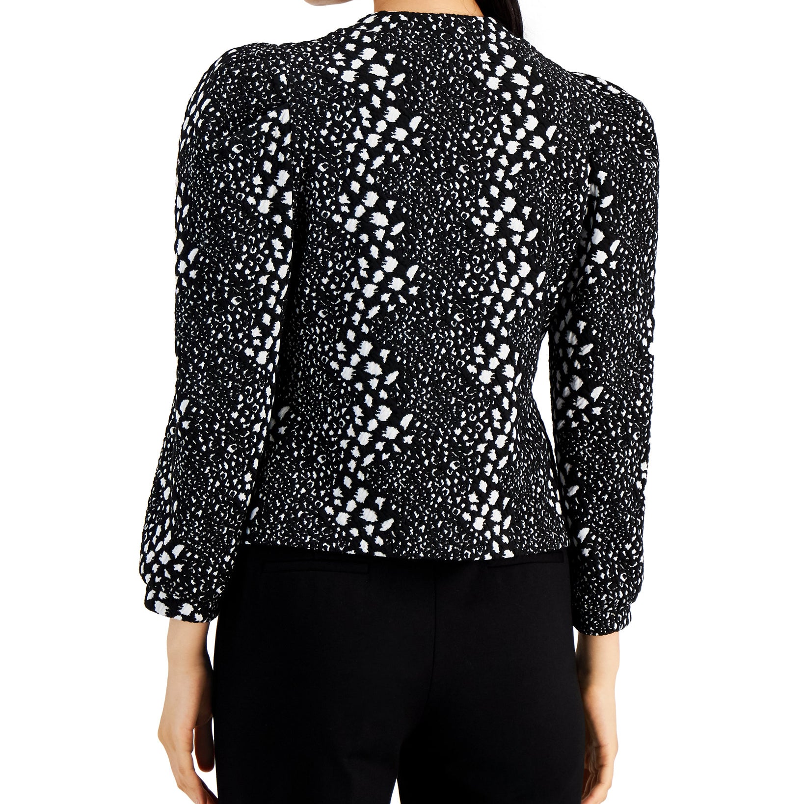 Bar III Women Animal Print Button Front Shirt Jacket