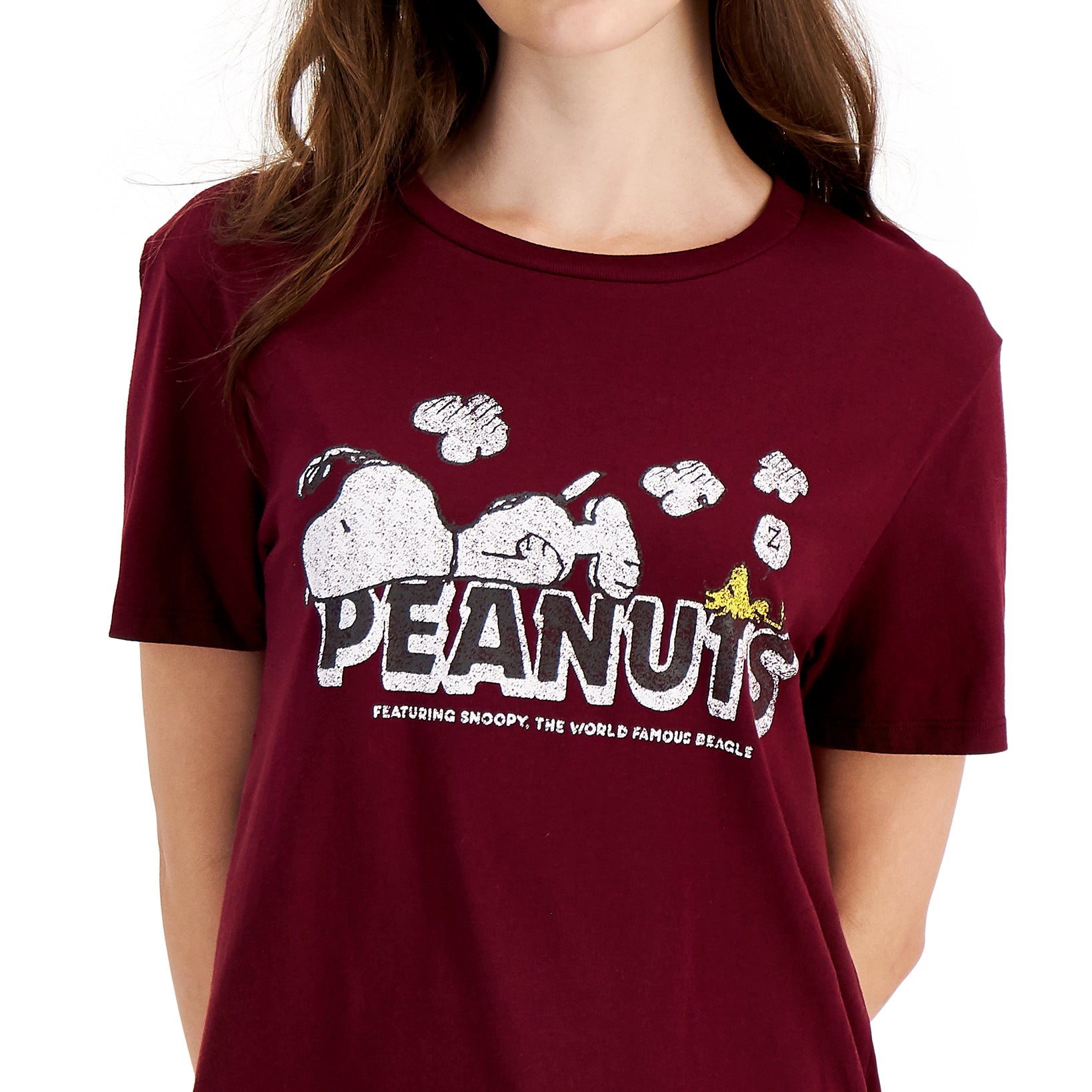 Peanuts Women Snoopy Logo T Shirt