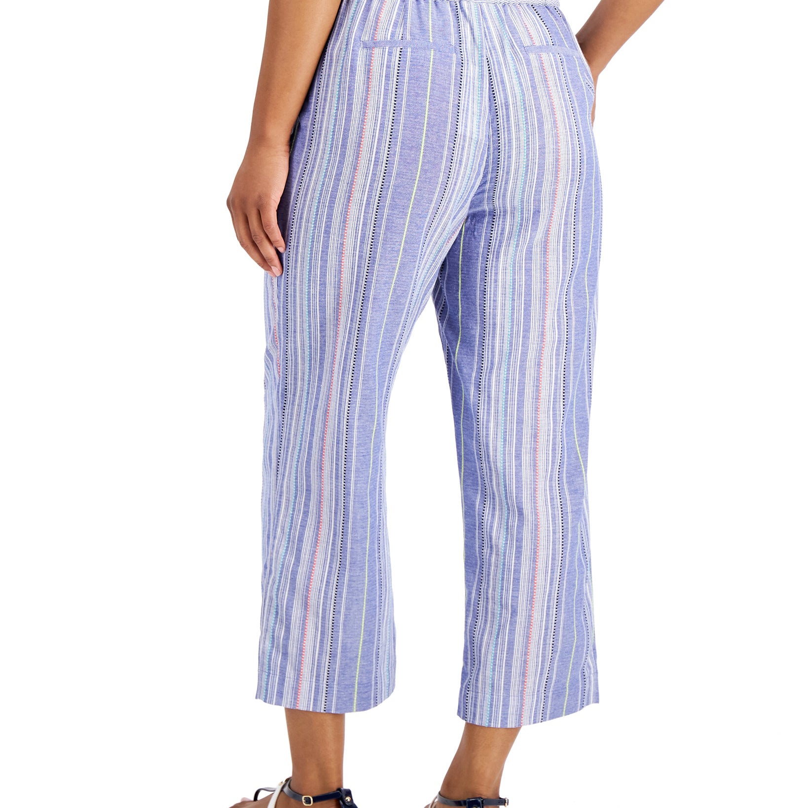 Charter Club Women Striped Pull On Pants