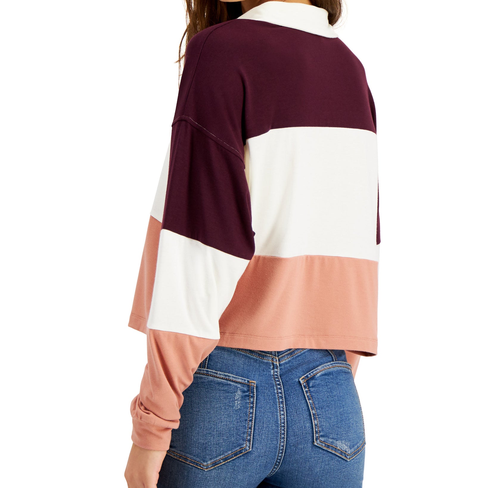 Self Esteem Women Colorblocked Rugby Henley Top