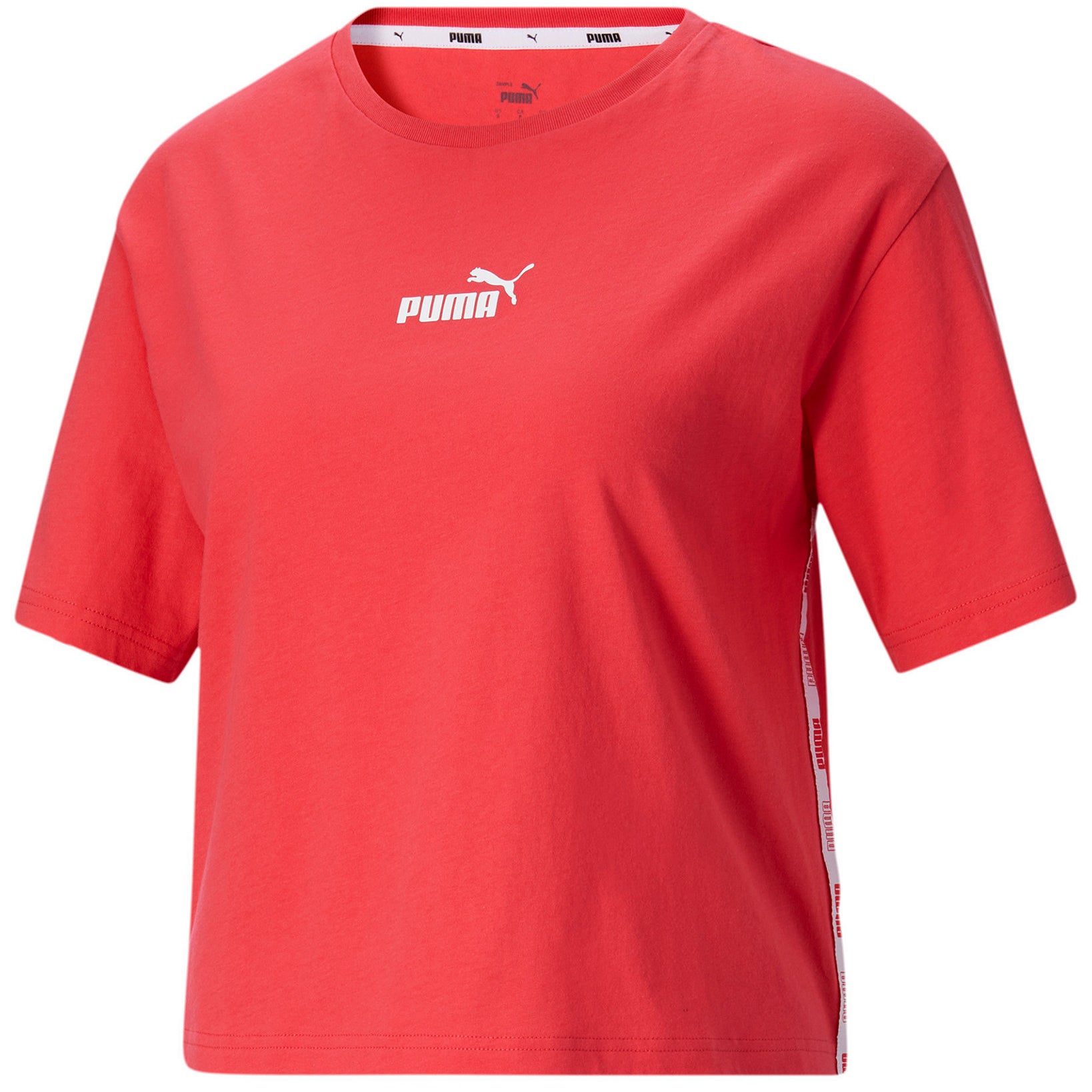 Puma Women Power Cotton Cropped T Shirt Paradise Pink