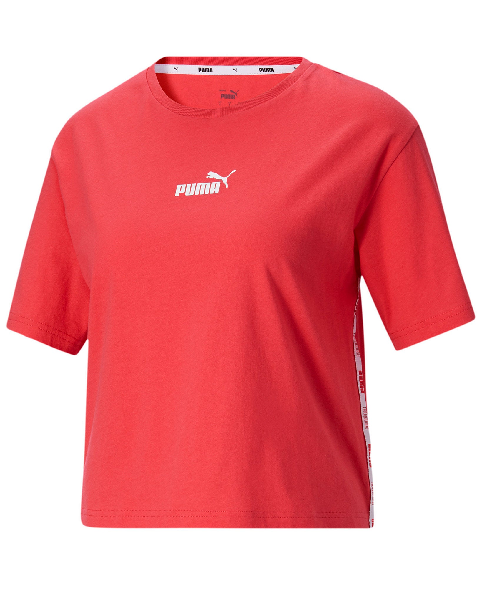 Puma Women Power Cotton Cropped T Shirt Paradise Pink