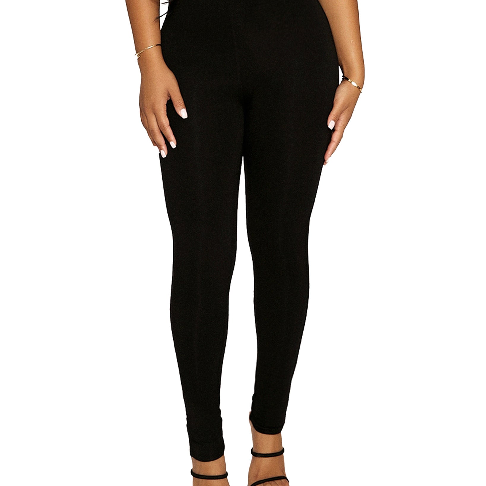 Naked Wardrobe Women High Waist Leggings Black