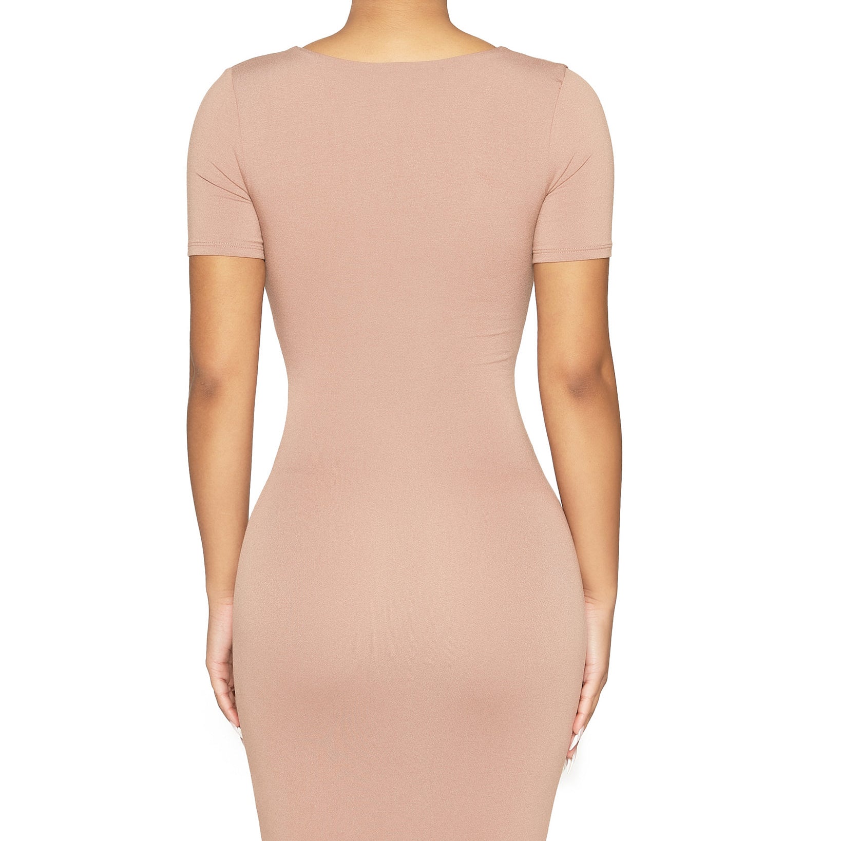 Naked Wardrobe Women The NW Short Sleeved Ruched Bust Dress
