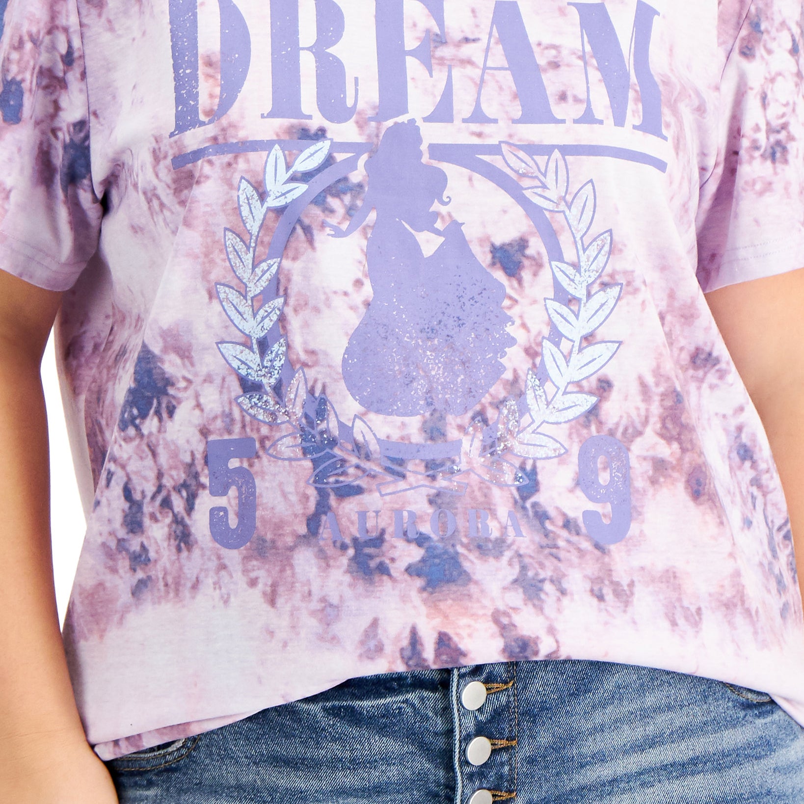 Mighty Fine Women Plus Trendy Tie Dyed Graphic Print T Shirt