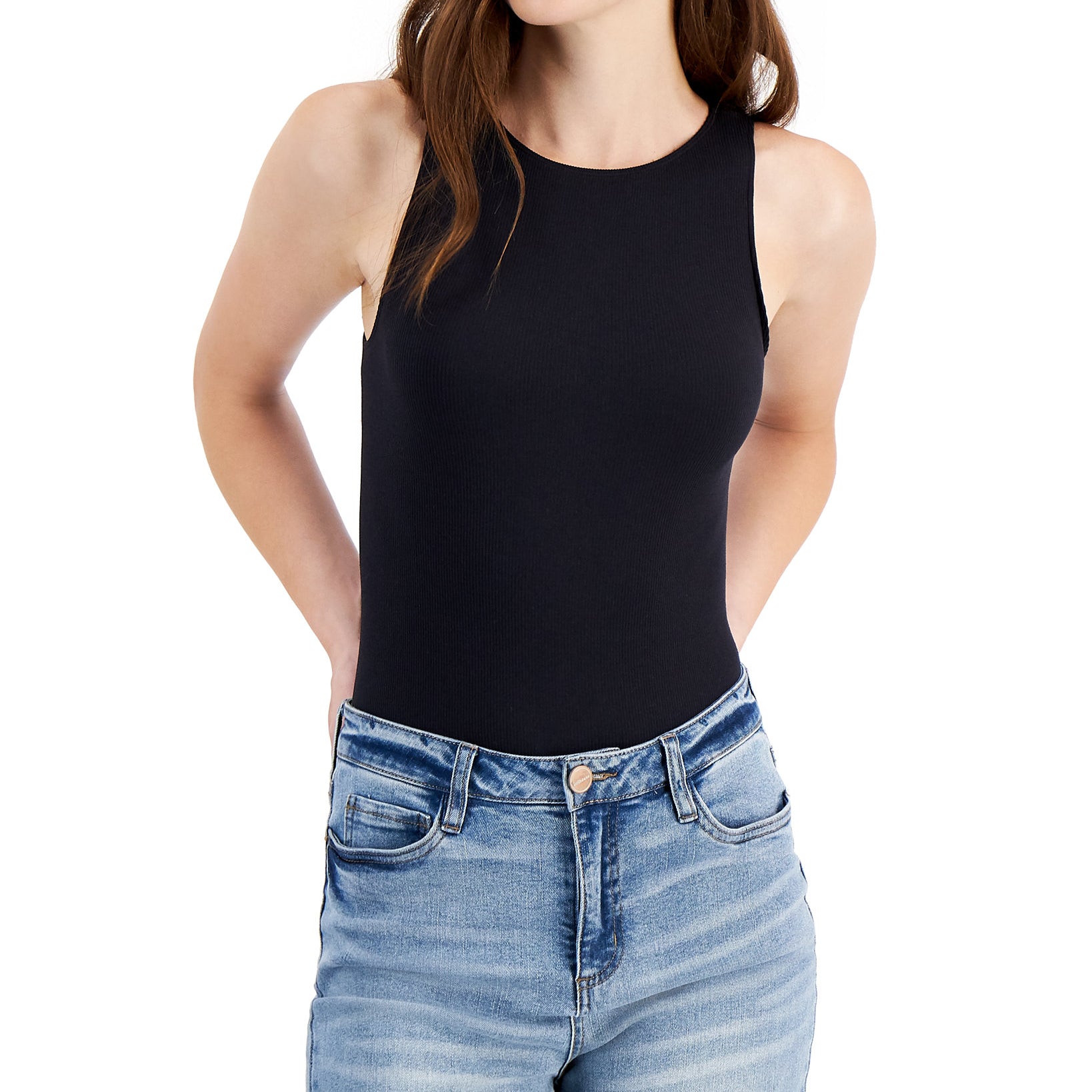 Sugar Moon Juniors Seamless Bodysuit Black