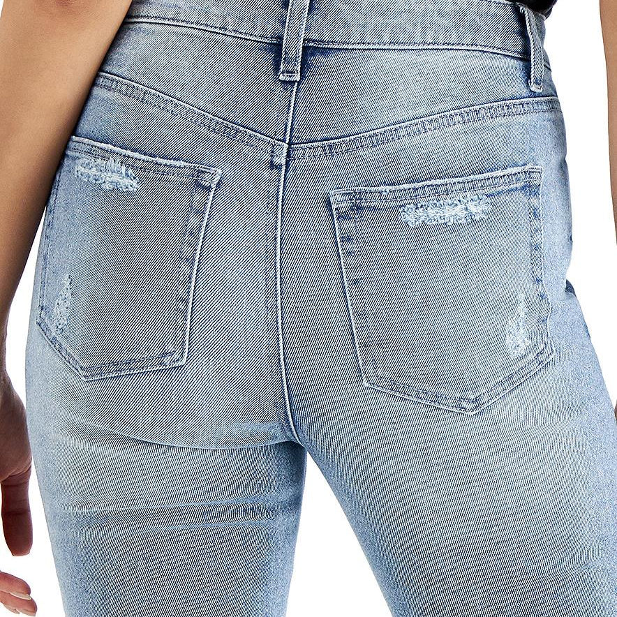 Tinseltown Women Ripped Straight Jeans