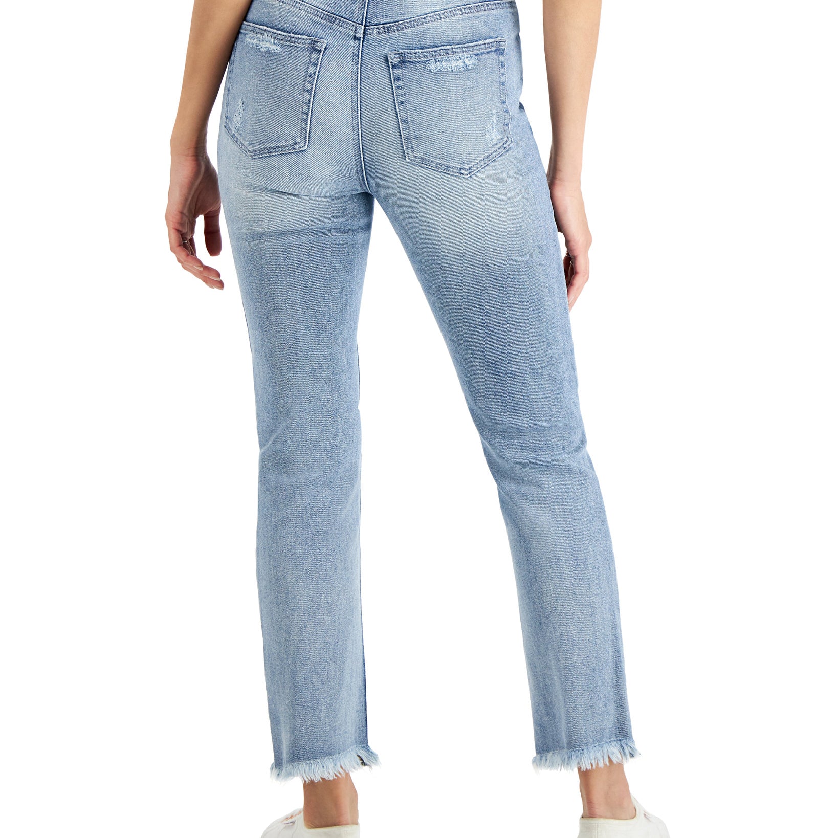 Tinseltown Women Ripped Straight Jeans