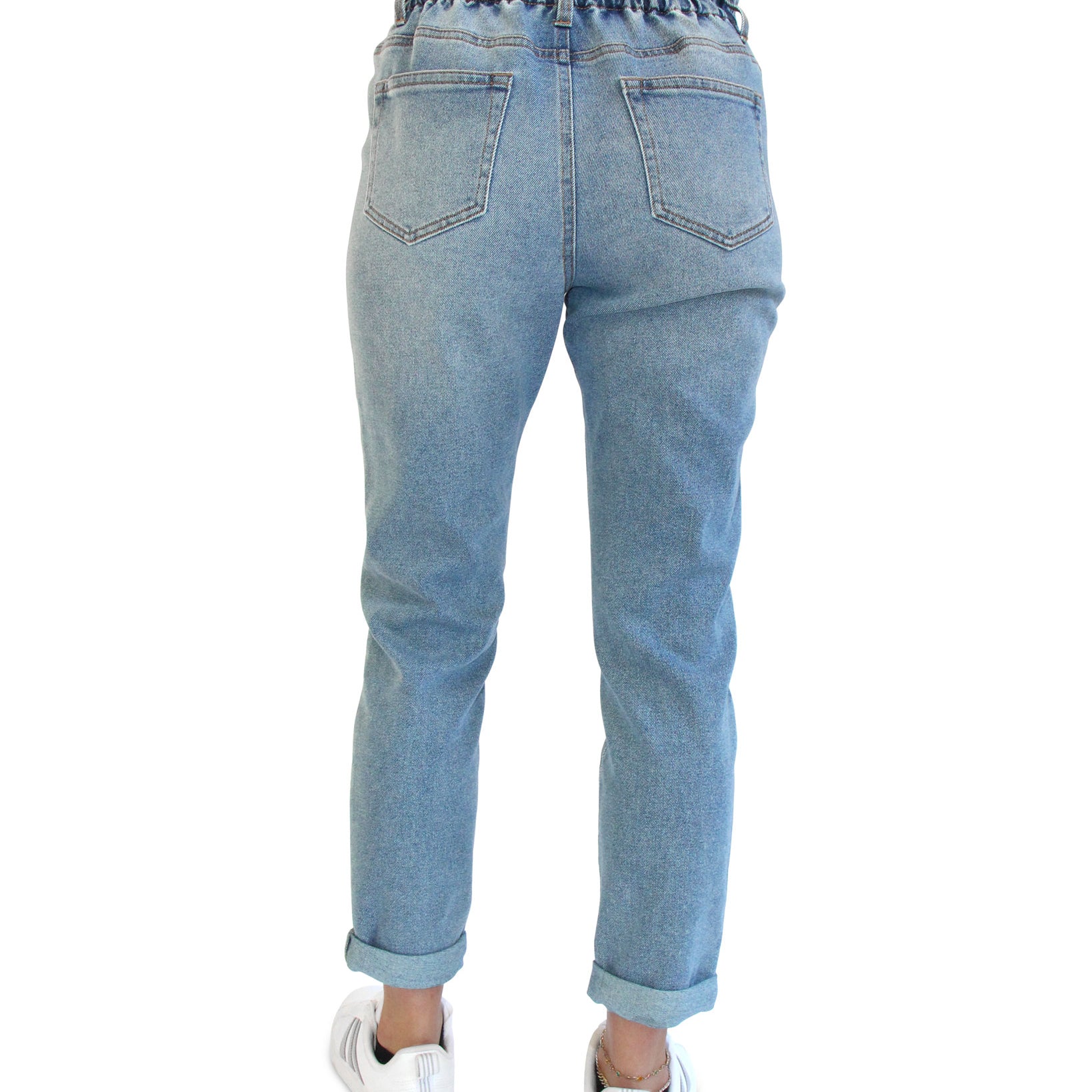Almost Famous Women High Rise Paperbag Jeans