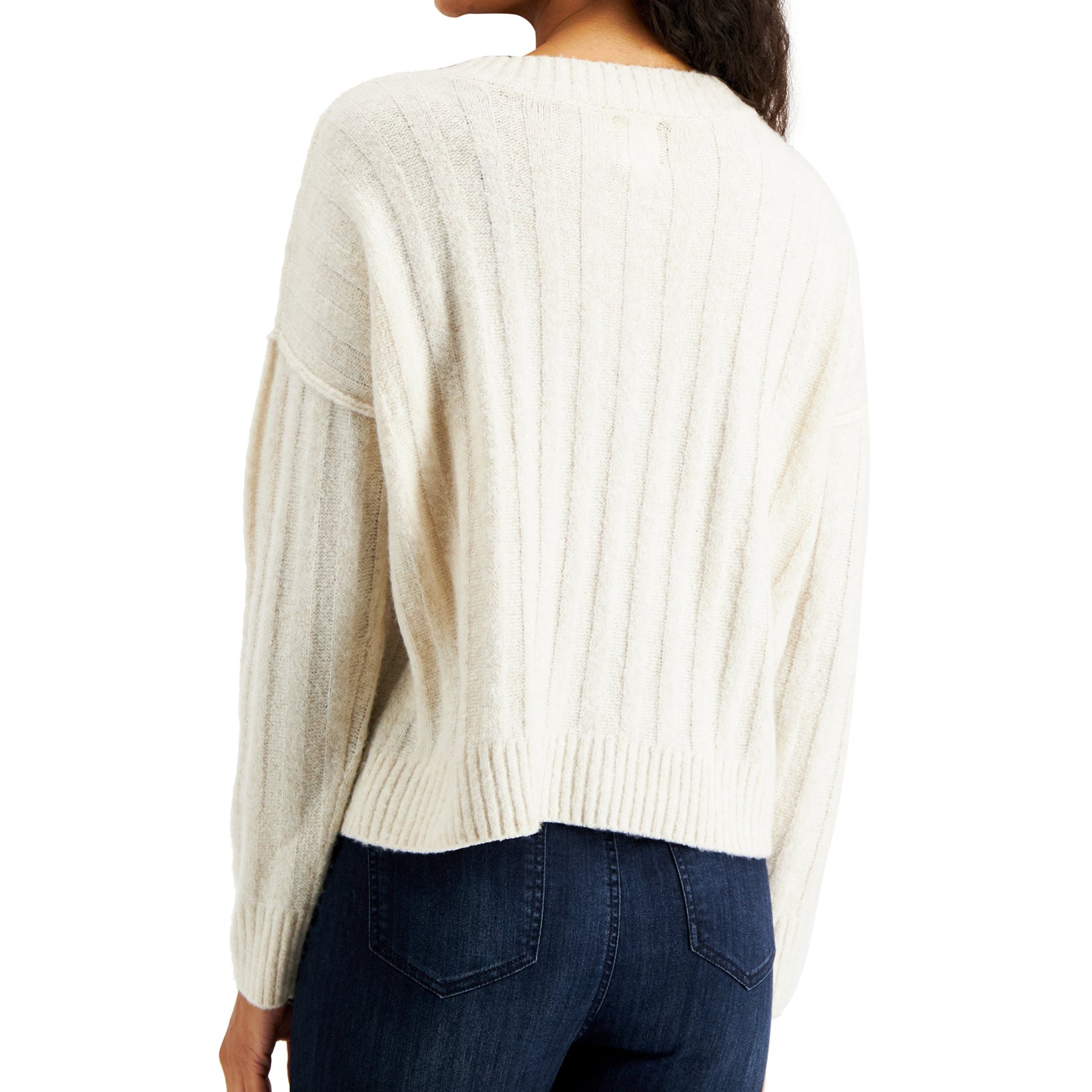 Hippie Rose Women Ribbed Henley Sweater