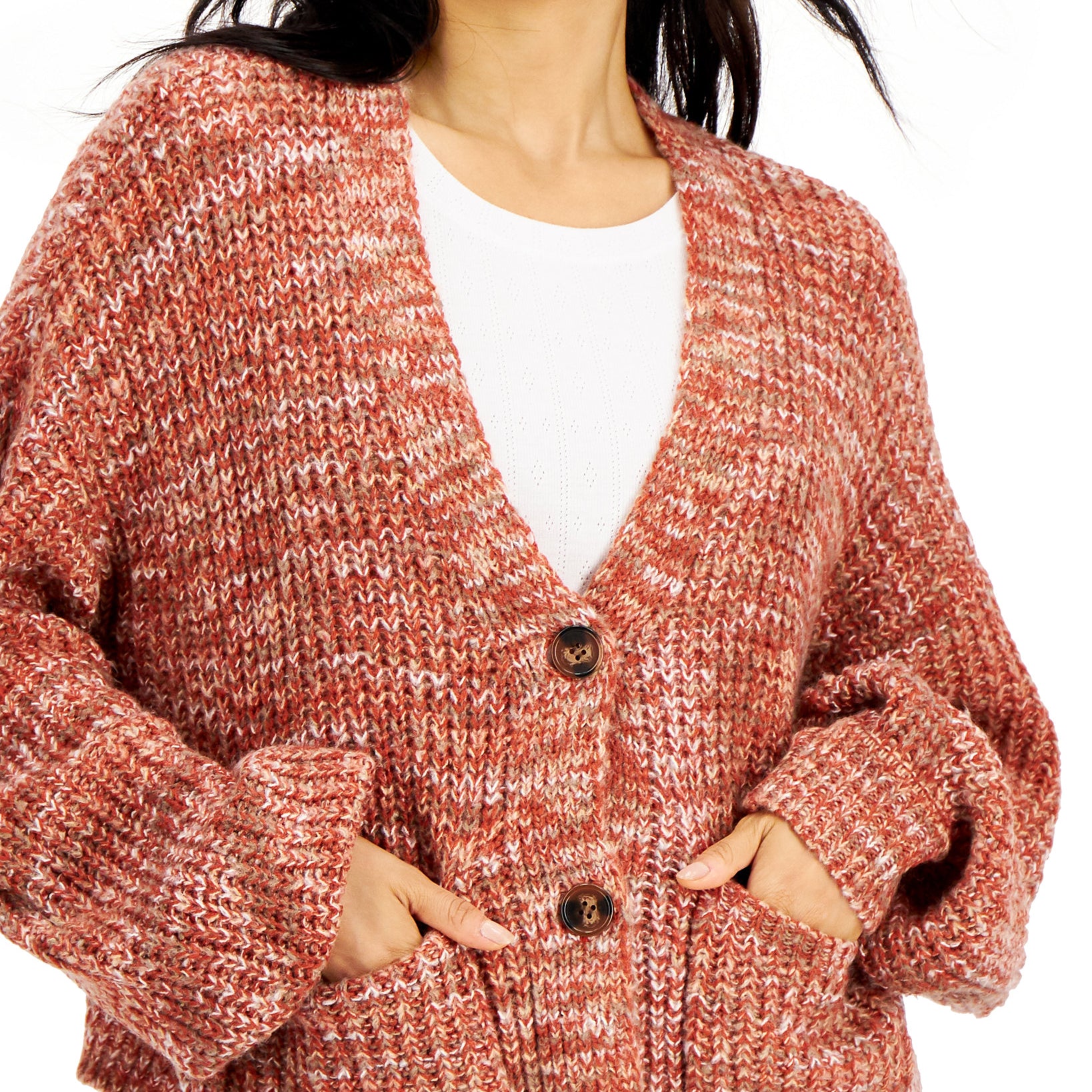 Hooked Up by IOT Juniors Space Dyed Cardigan
