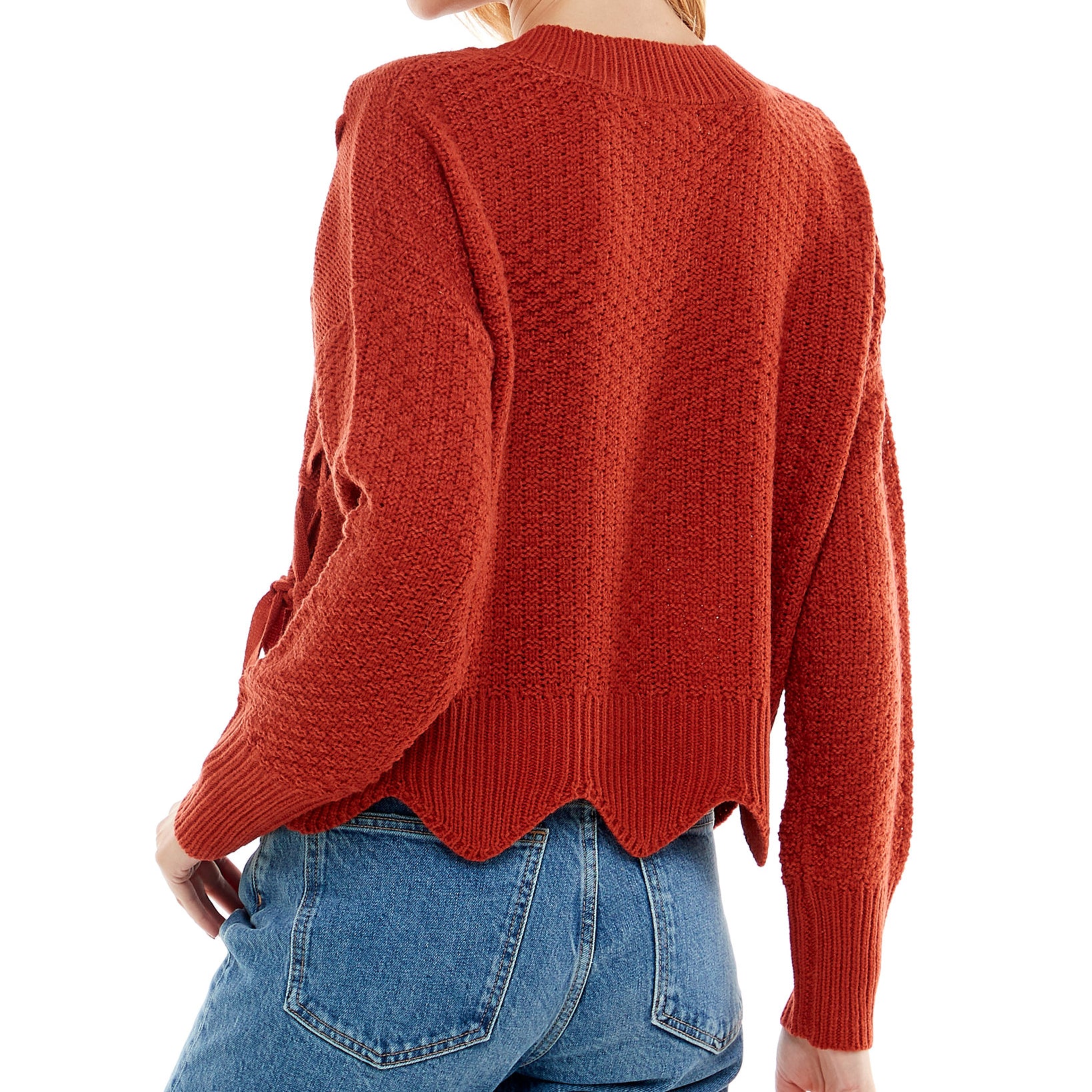 Ultra Flirt Women Mixed Cable Knit Sweater