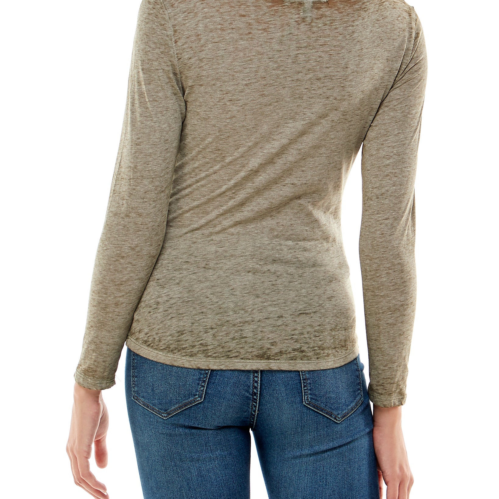 Derek Heart Women Shoulder Slit Top