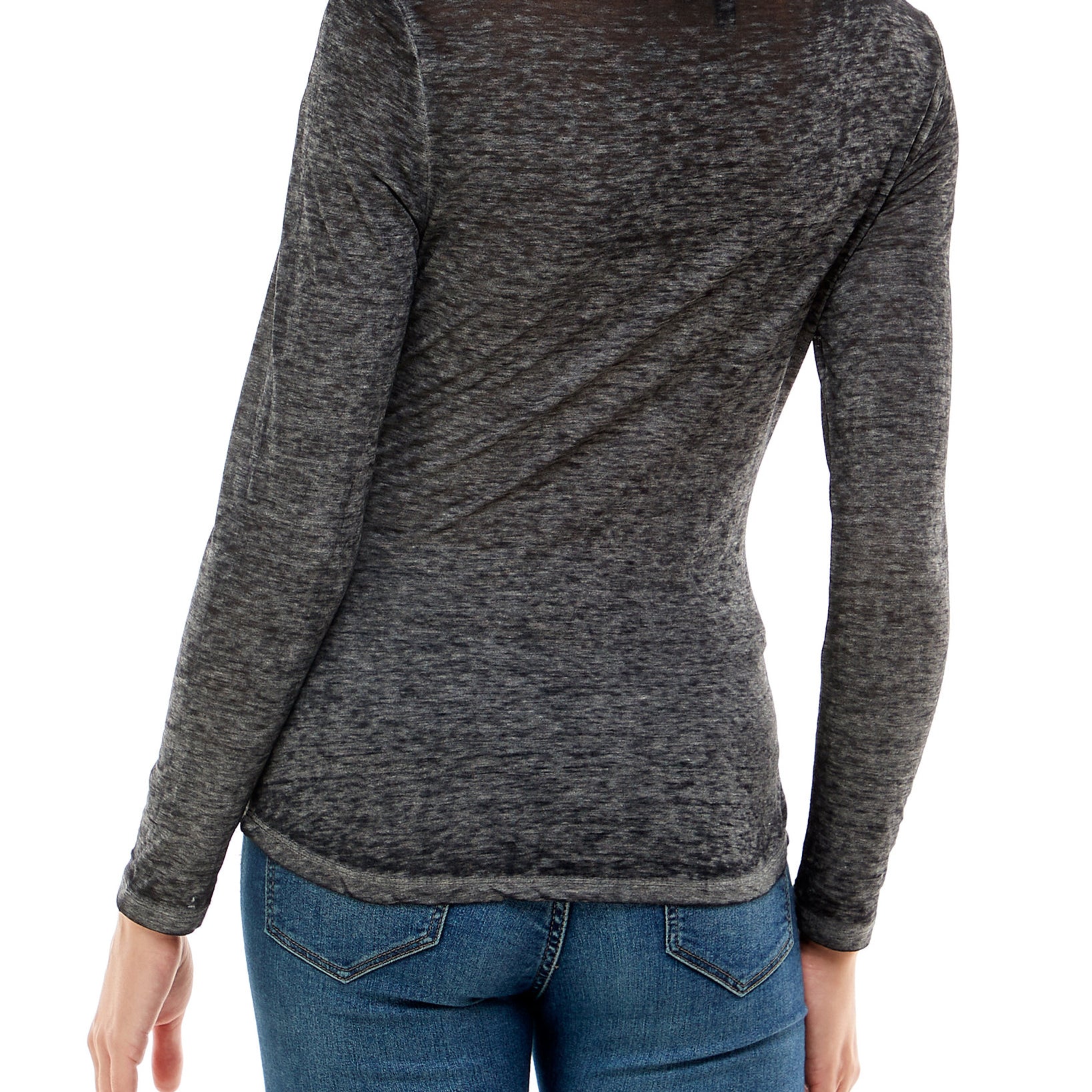 Derek Heart Women Shoulder Slit Top