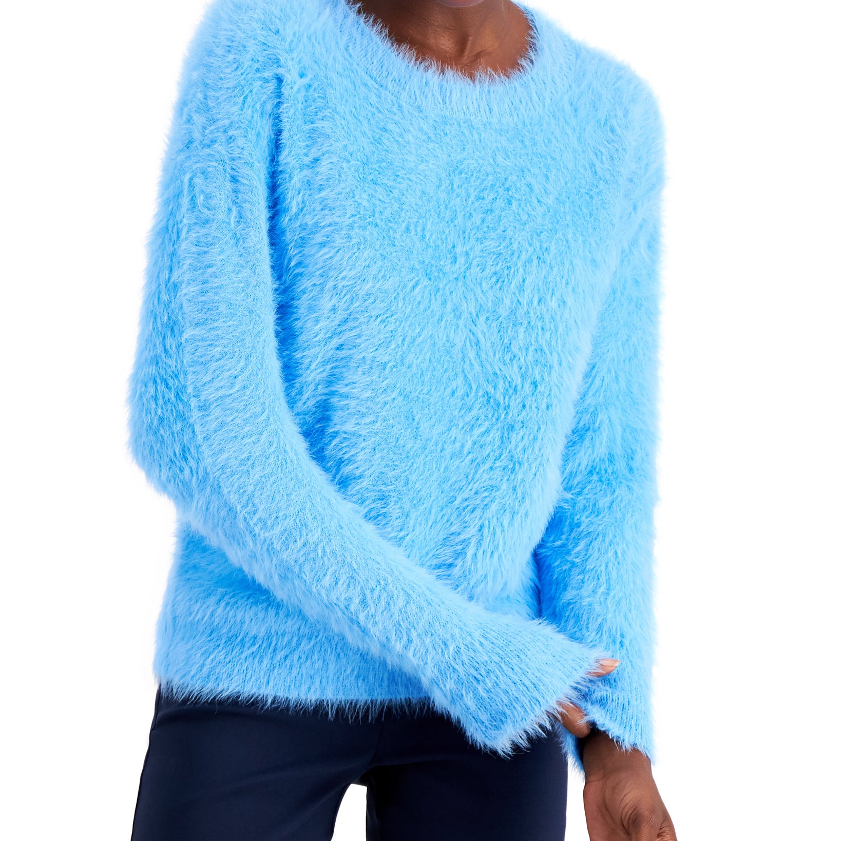 Alfani Women Cozy Crewneck Sweater All Aboard