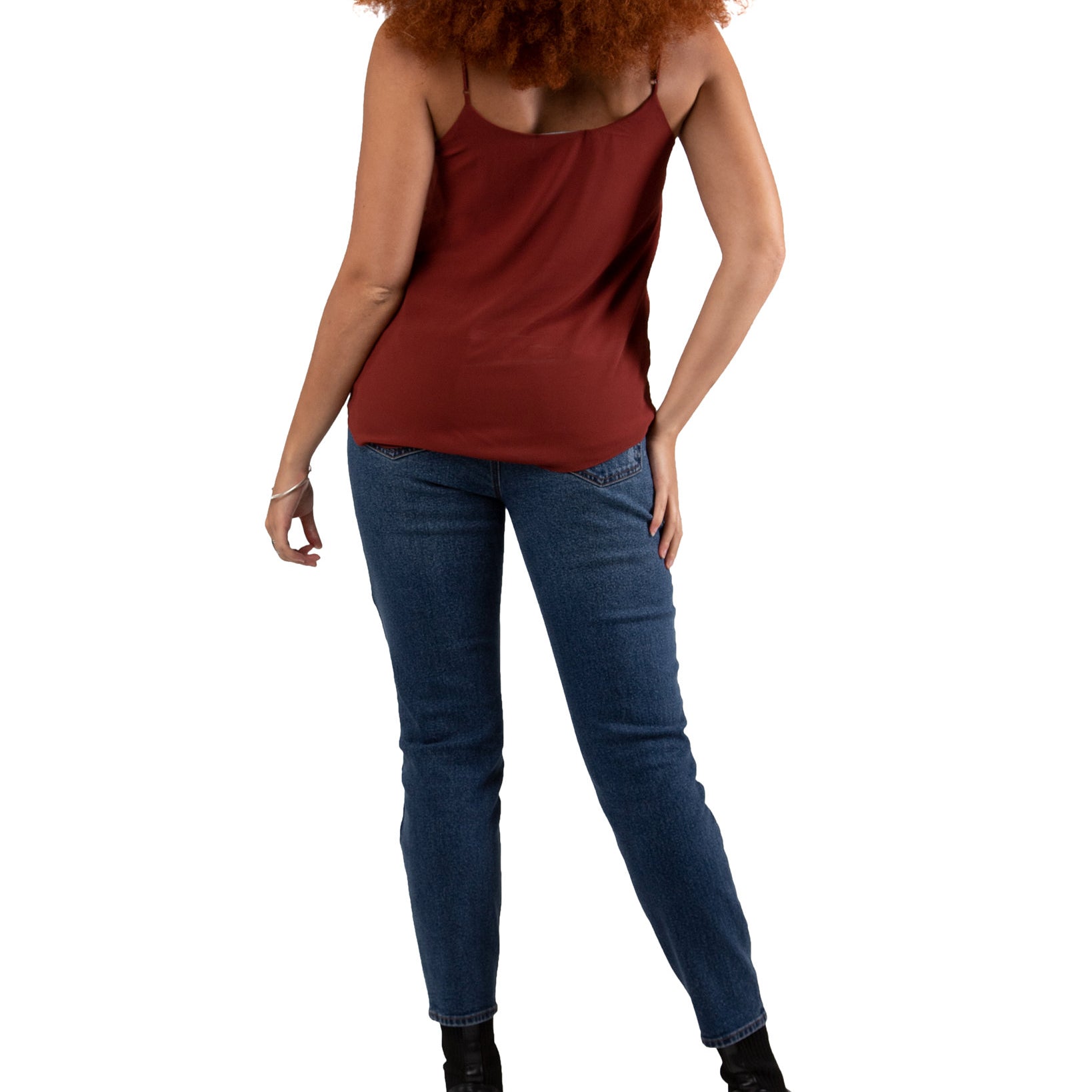 Black Tape Women Mesh Trim Cami Top