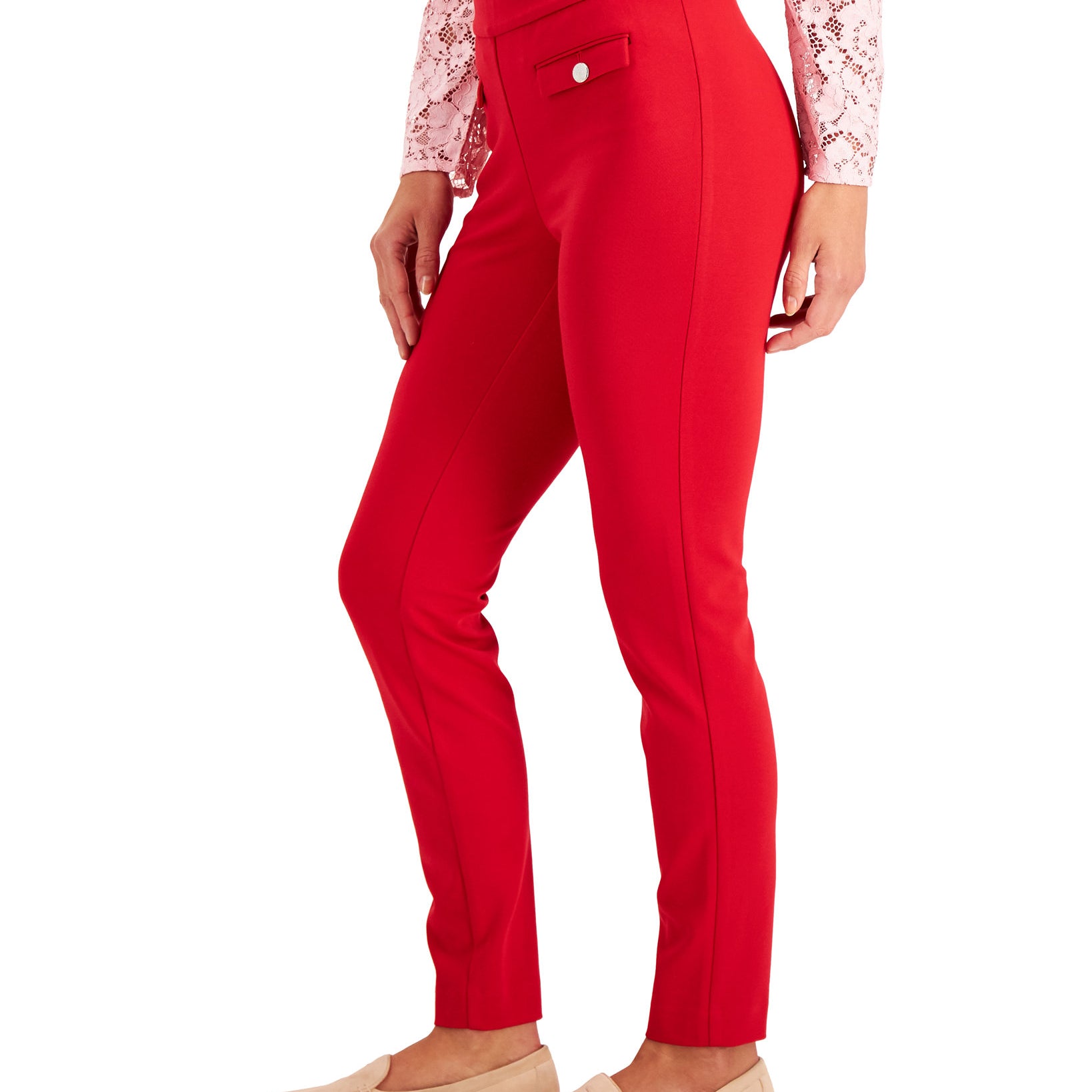 Charter Club Women Ponté Knit Pull On Skinny Pants