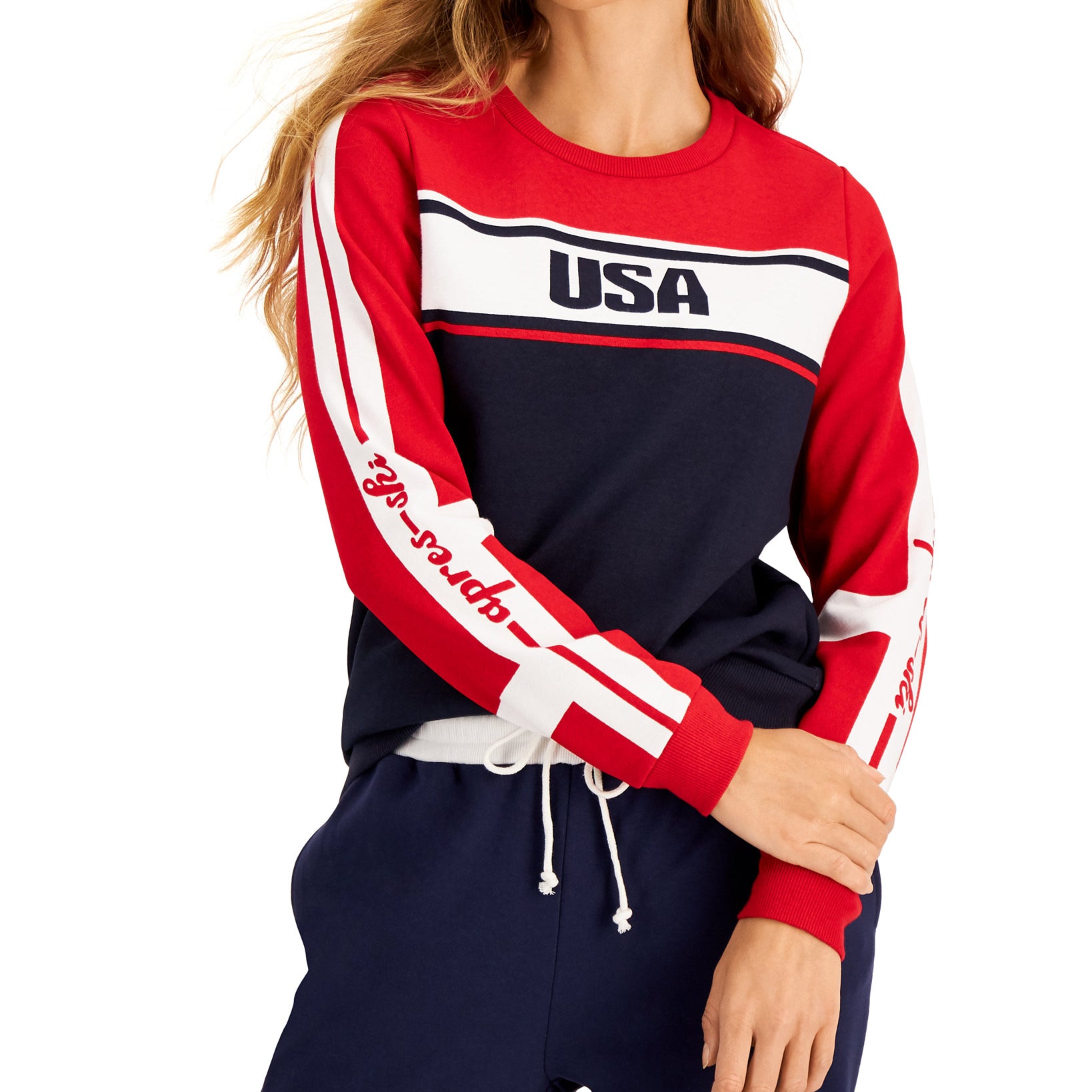 Charter Club Women Colorblocked Top Ravishing Red Combo