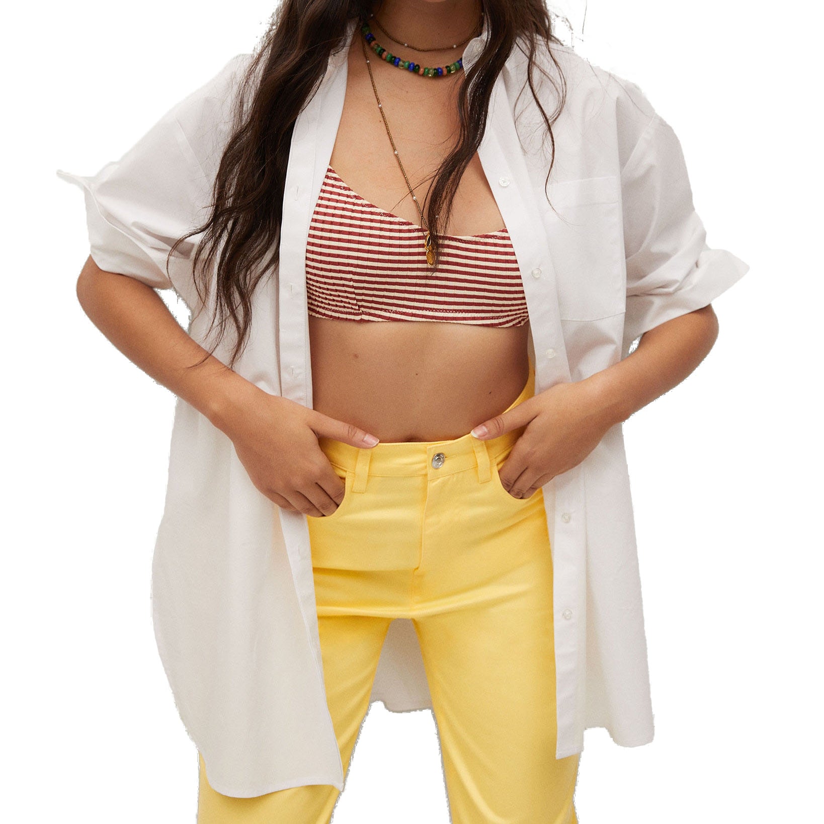 Mango Women Straight Cotton Pants