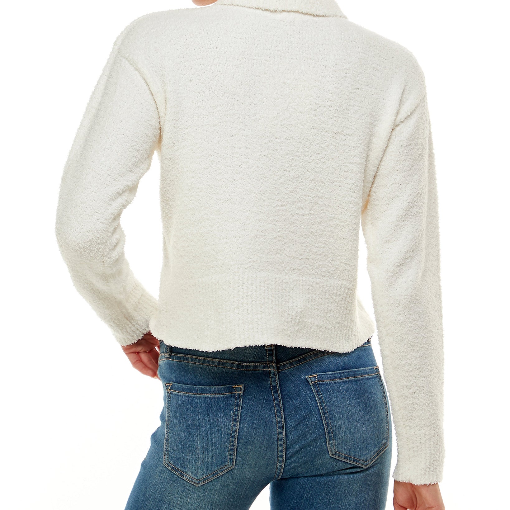 Ultra Flirt Women Fuzzy Polo Top