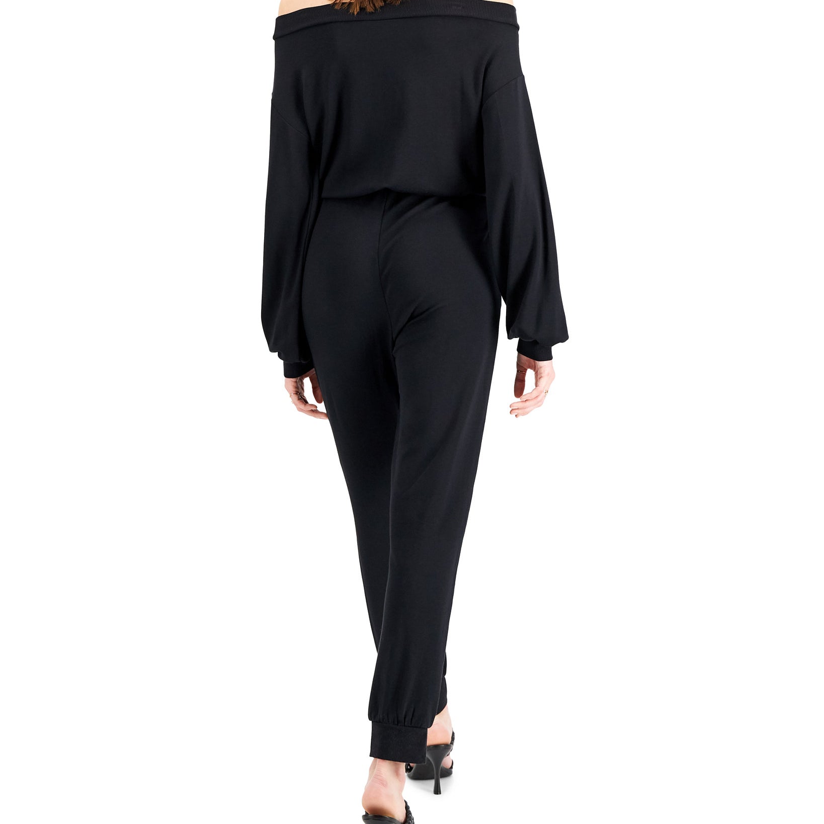 INC International Concepts Women Off The Shoulder Blouson Jumpsuit