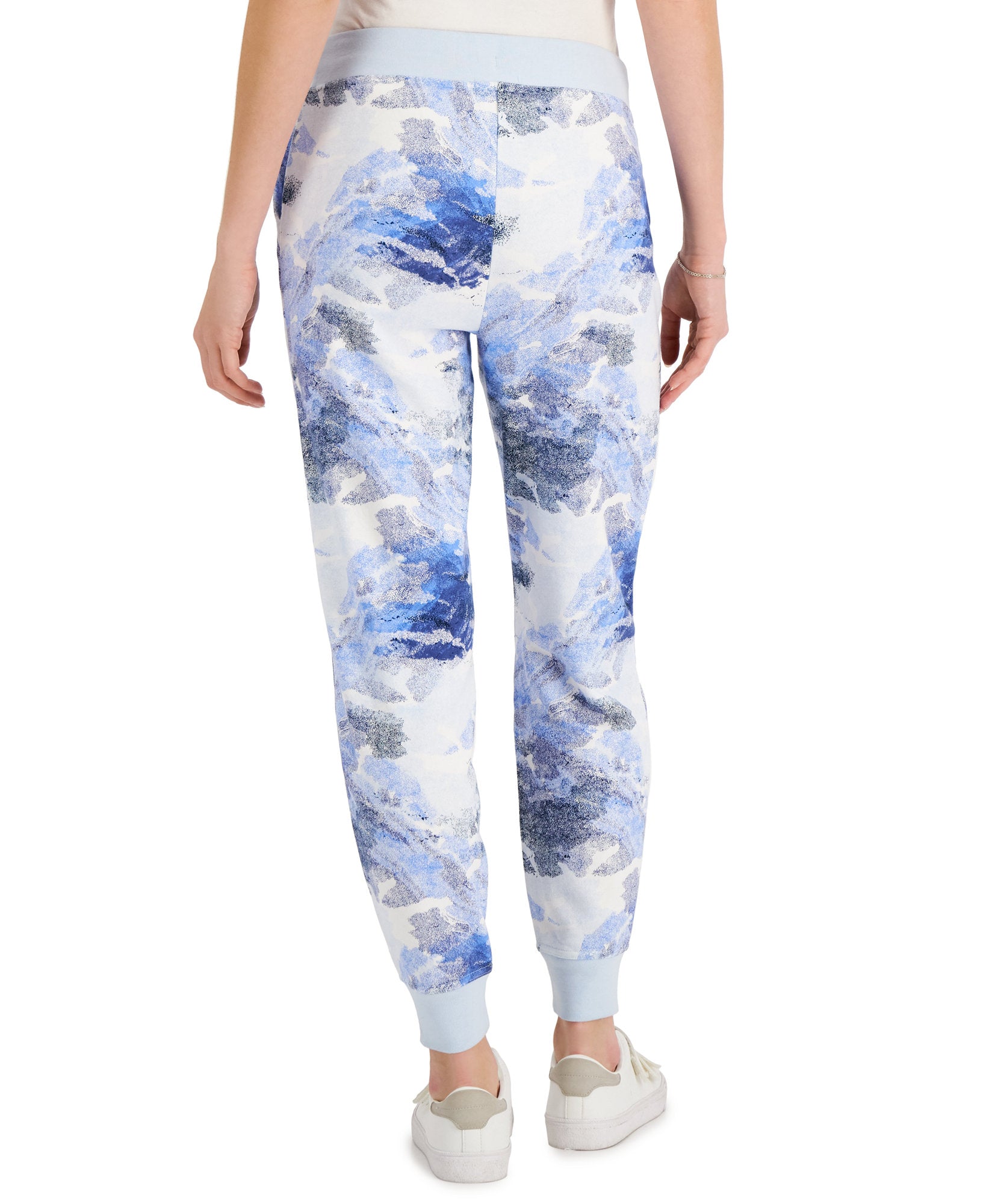 Style & Co Women Petite Dot Camo Jogger Pants