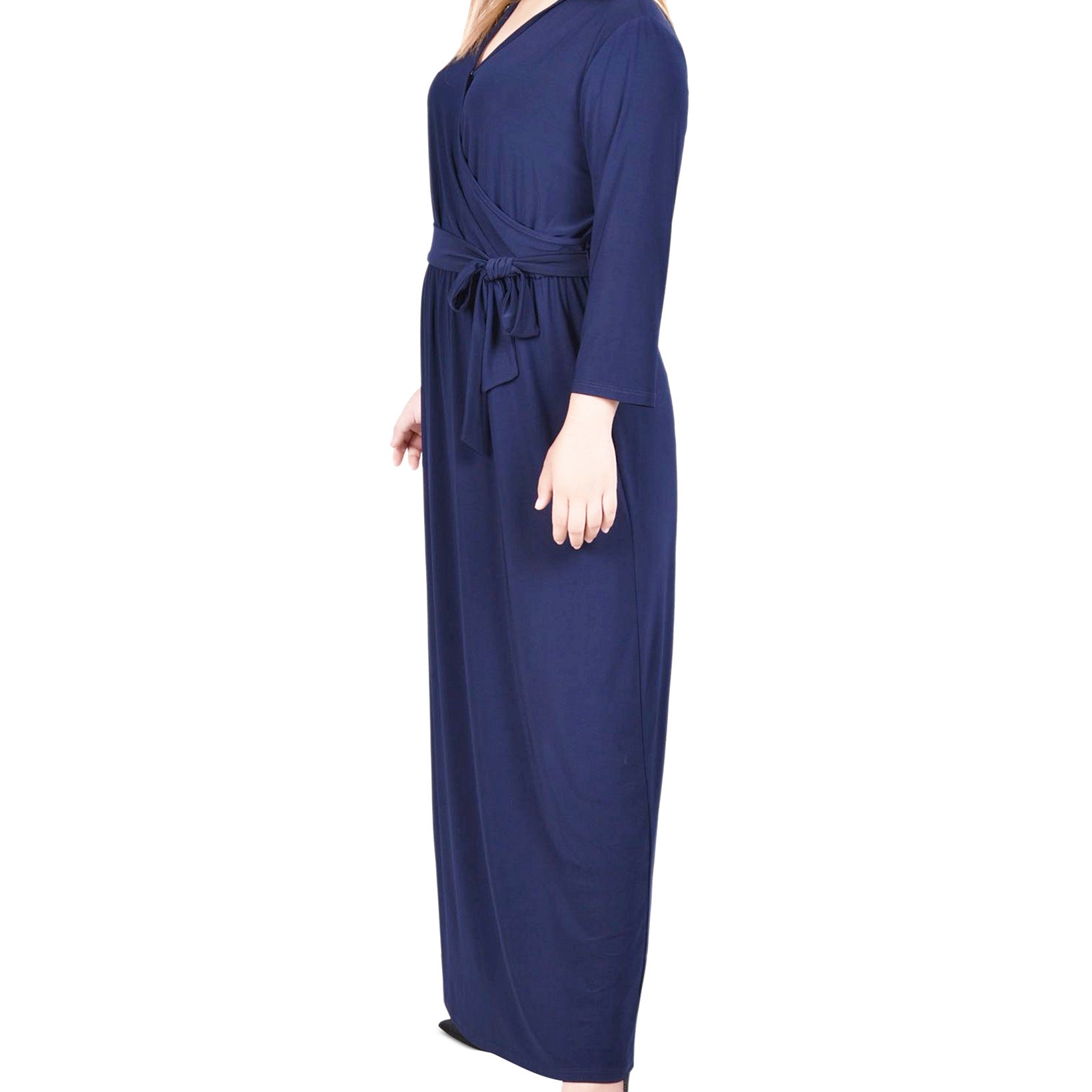 NY Collection Women Plus Faux Wrap Maxi Dress