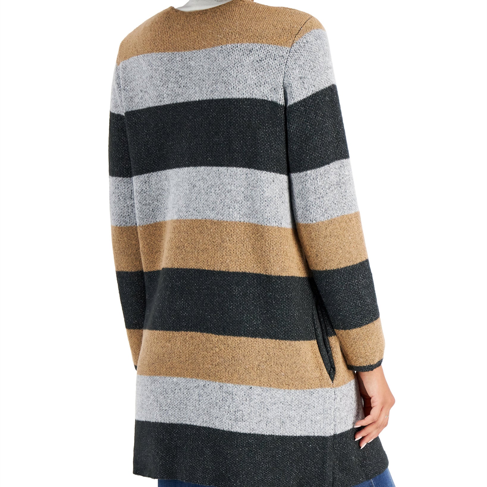 Charter Club Women Colorblocked Open Front Cardigan