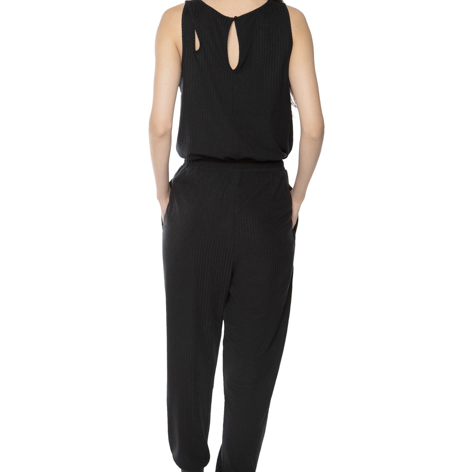 Black Tape Women Cutout Jogger Jumpsuit