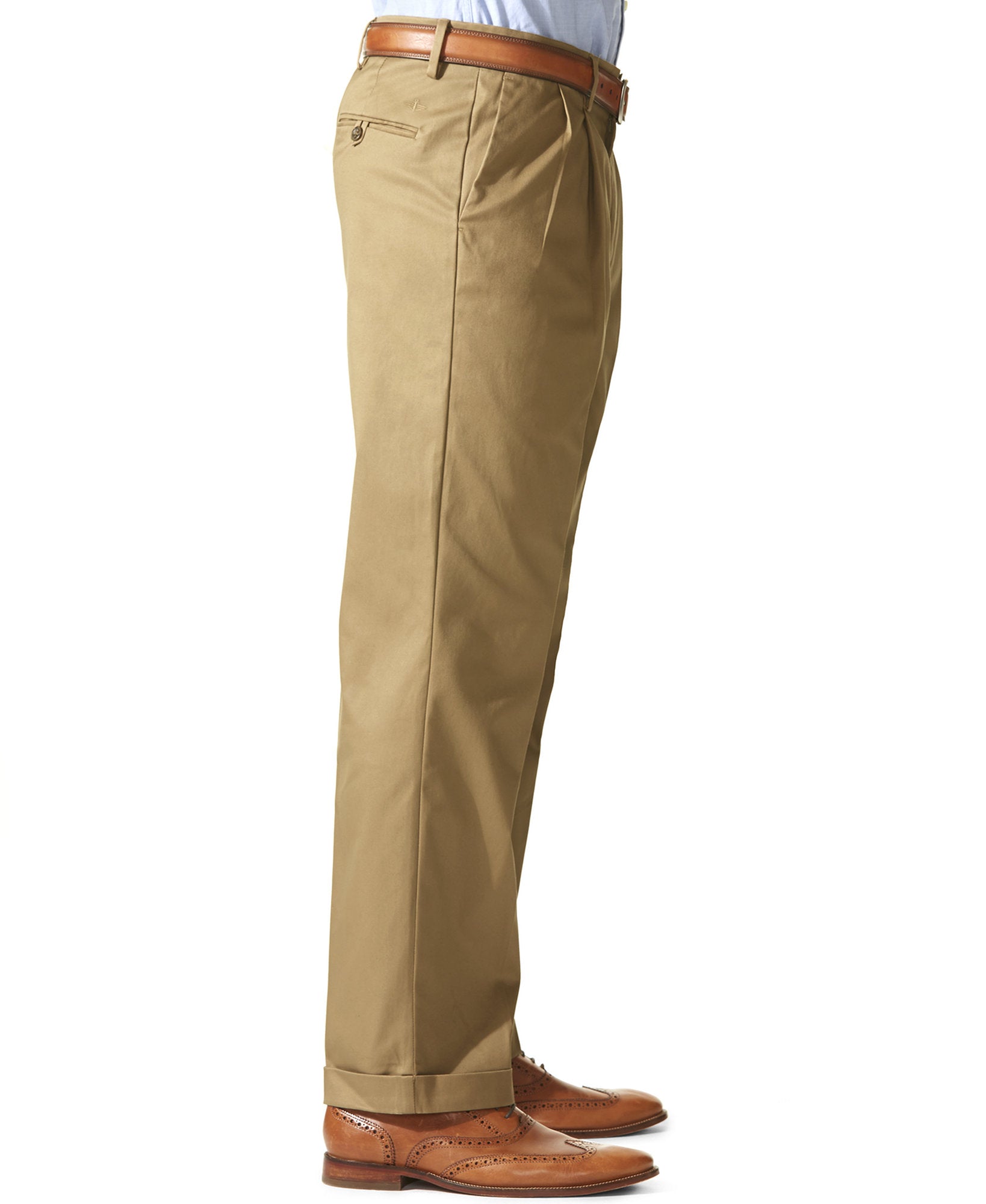 Dockers Men Never Iron Classic Fit Pleated Pants