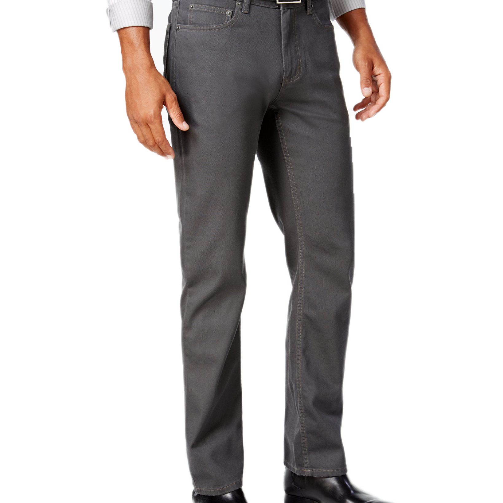 Alfani Men Big and Tall Slim Straight Fit Jeans Medium Grey