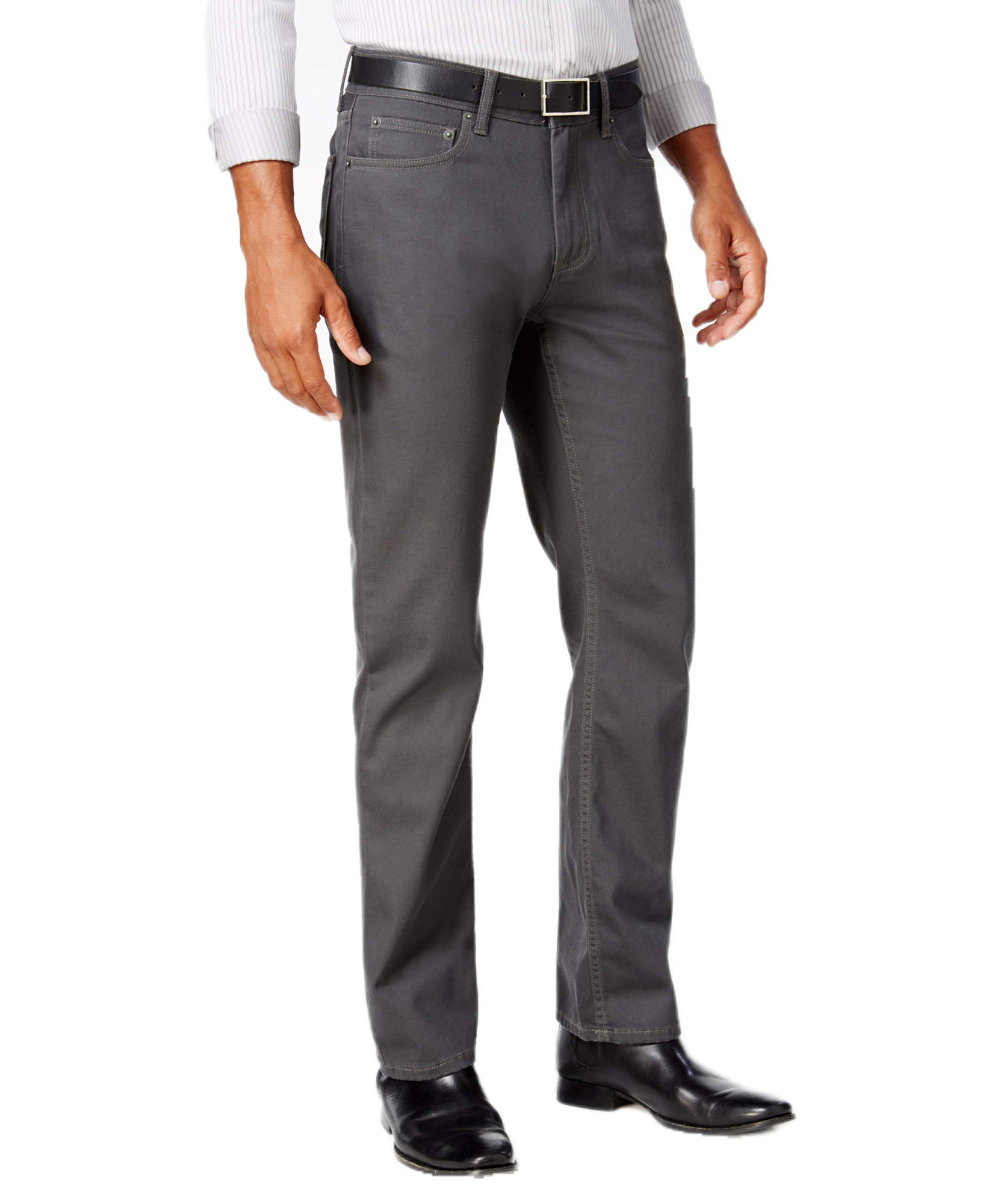 Alfani Men Big and Tall Slim Straight Fit Jeans Medium Grey