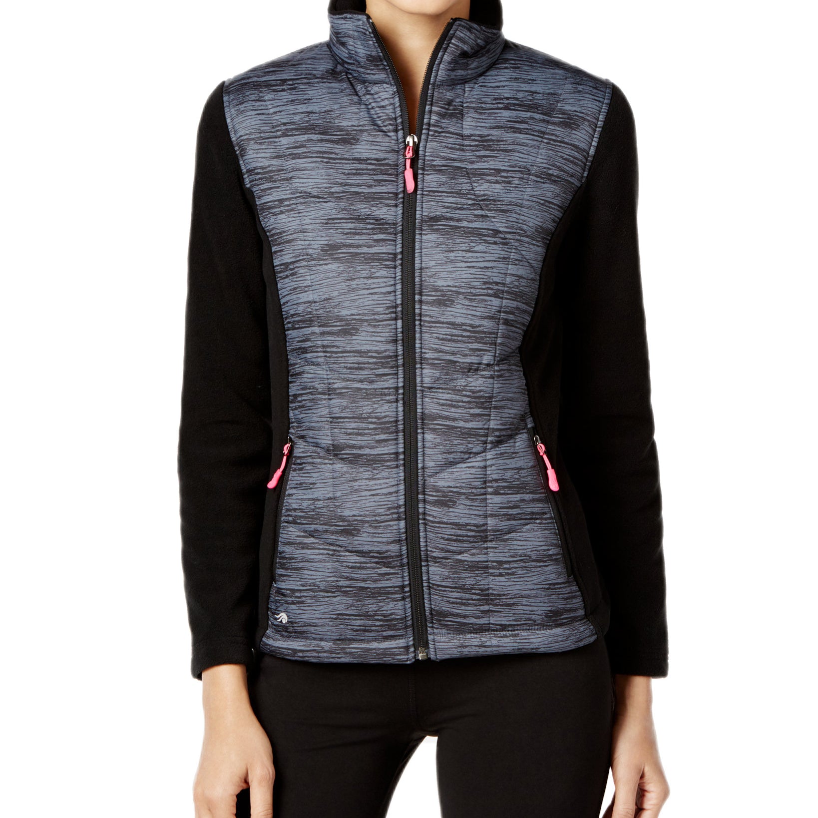 Ideology Women Space Dyed Fleece Jacket Noir Spacedye
