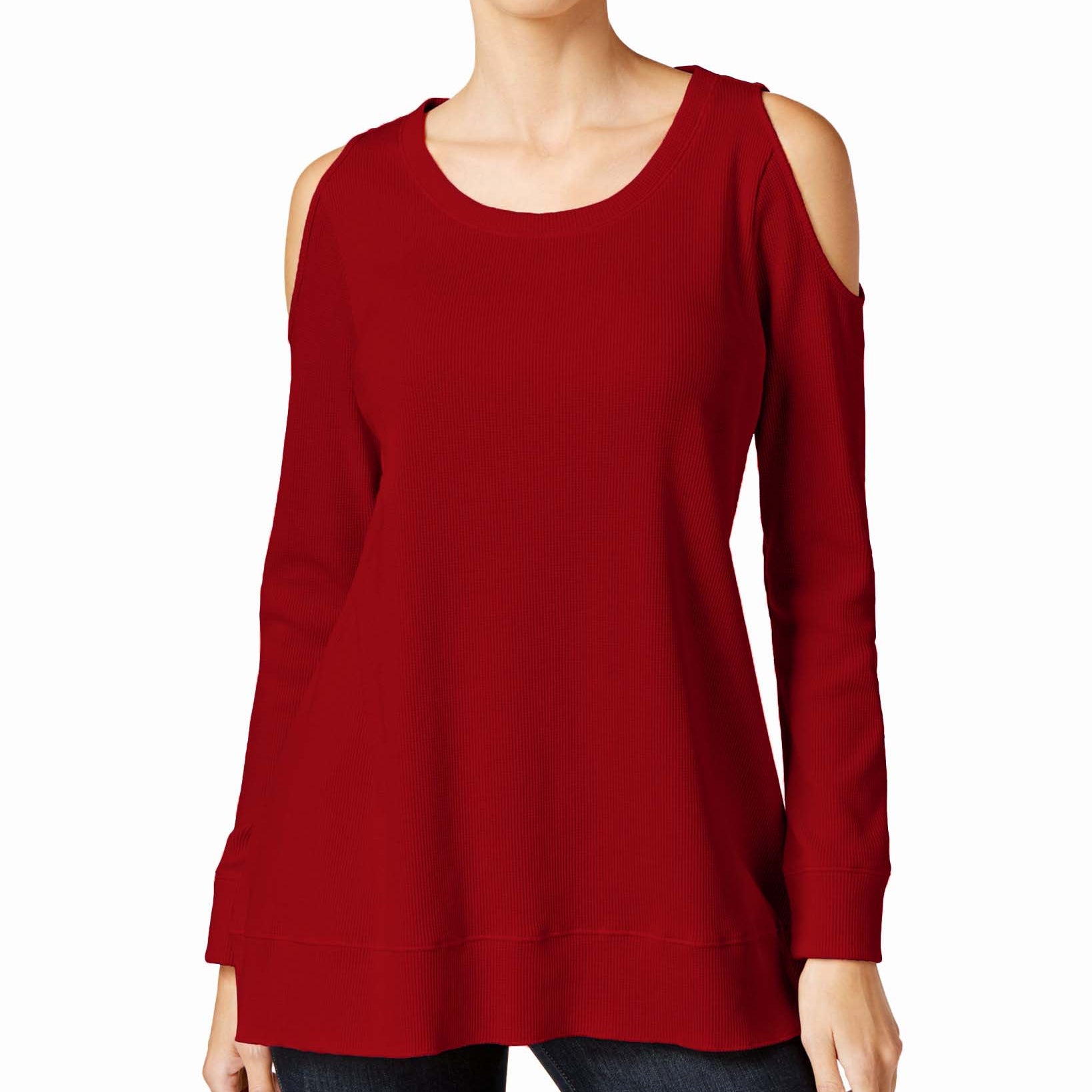 NY Collection Women Cold Shoulder Sweater Jazzy