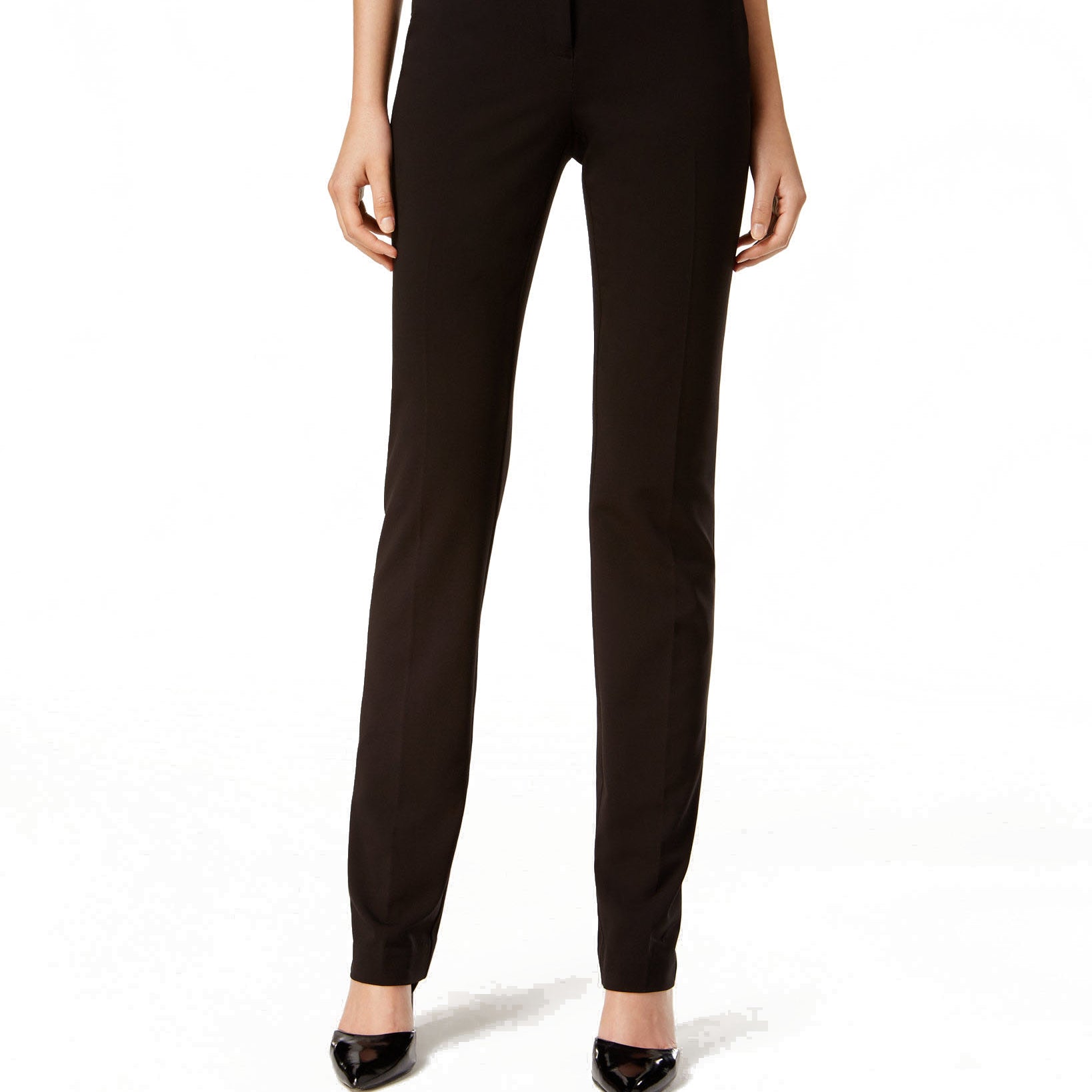 Alfani Women Essential Straight Leg Pants Deep Black