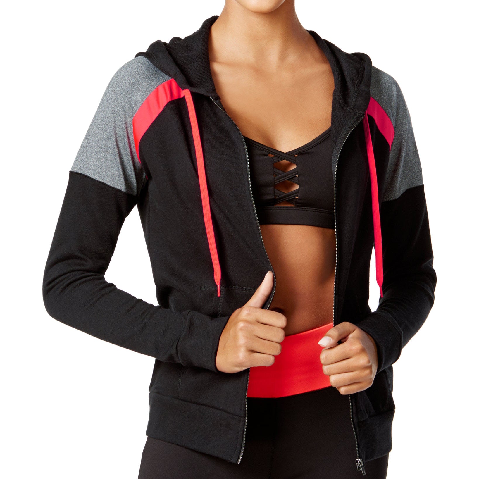 Energie Active Women Colorblocked Hoodie Black