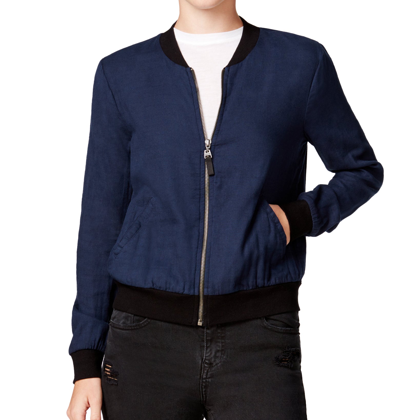 chelsea sky Women Bomber Jacket Navy