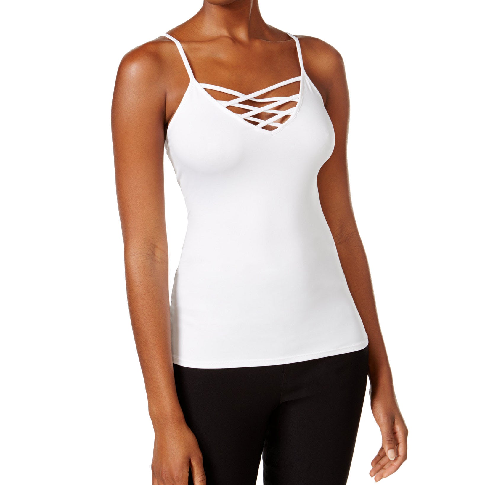 Thalia Sodi Women Crisscross Camisole Bright White