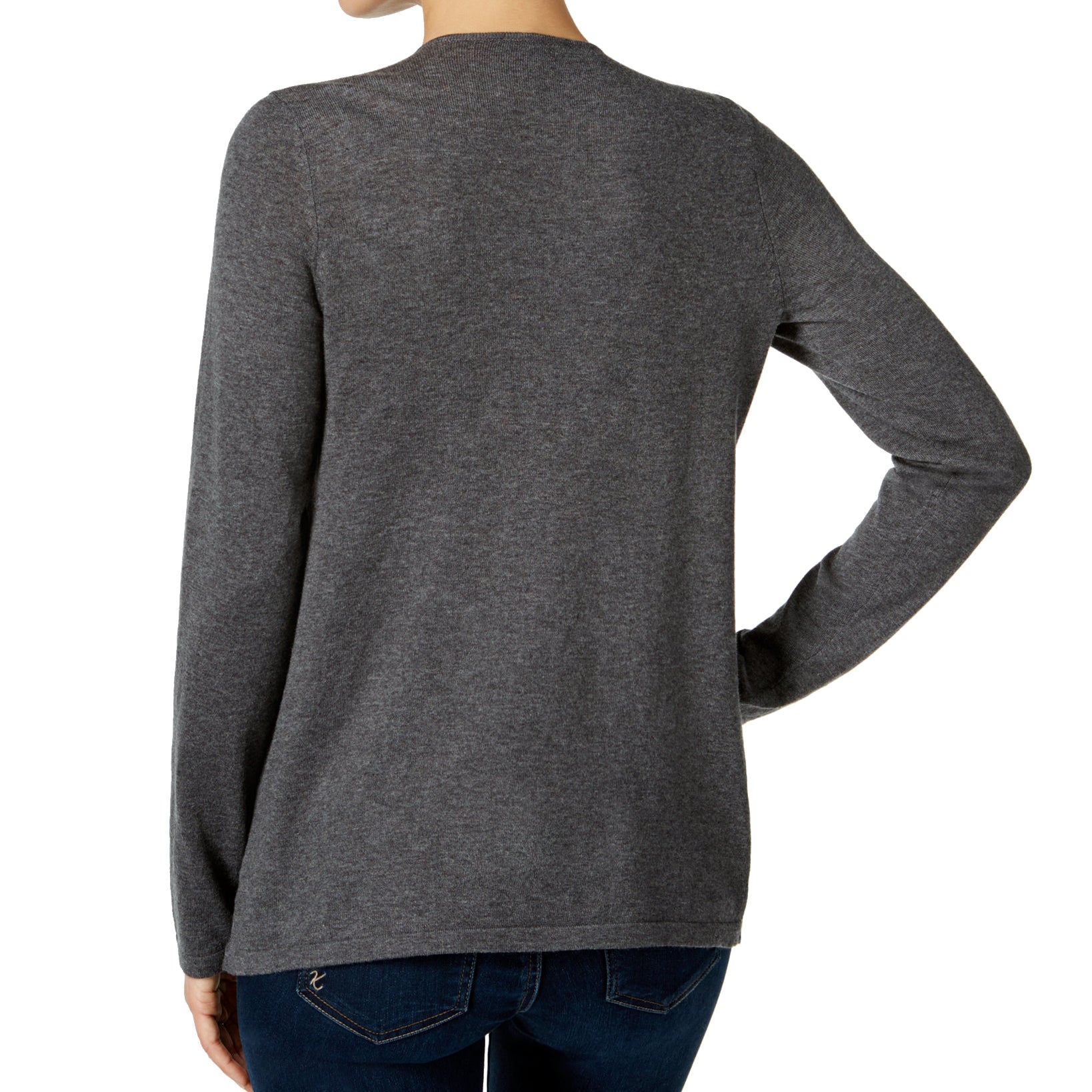 INC International Concepts Women Petite Ruffled Draped Sweater