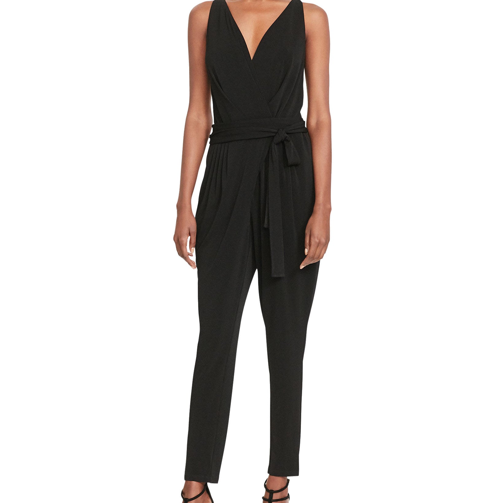 Lauren Ralph Lauren Women Petite Jersey Surplice Jumpsuit