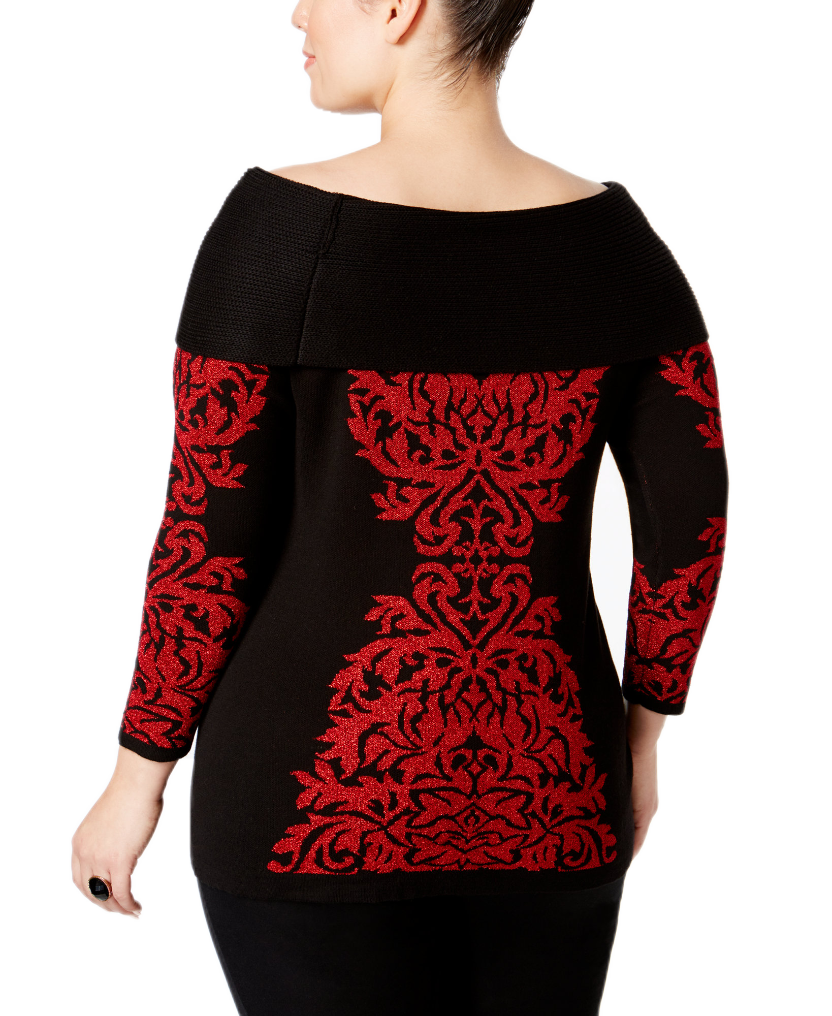 INC International Concepts Women Plus Jacquard Tunic