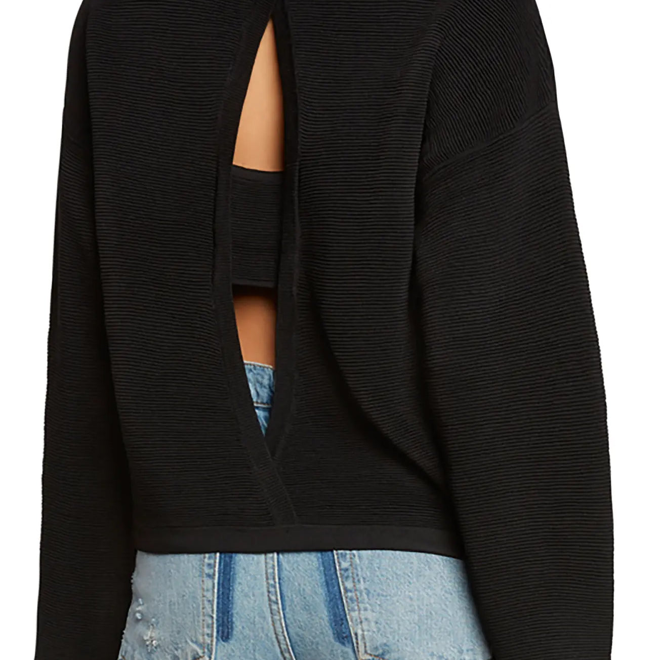 Willow & Clay Women Cutout Ribbed Sweater