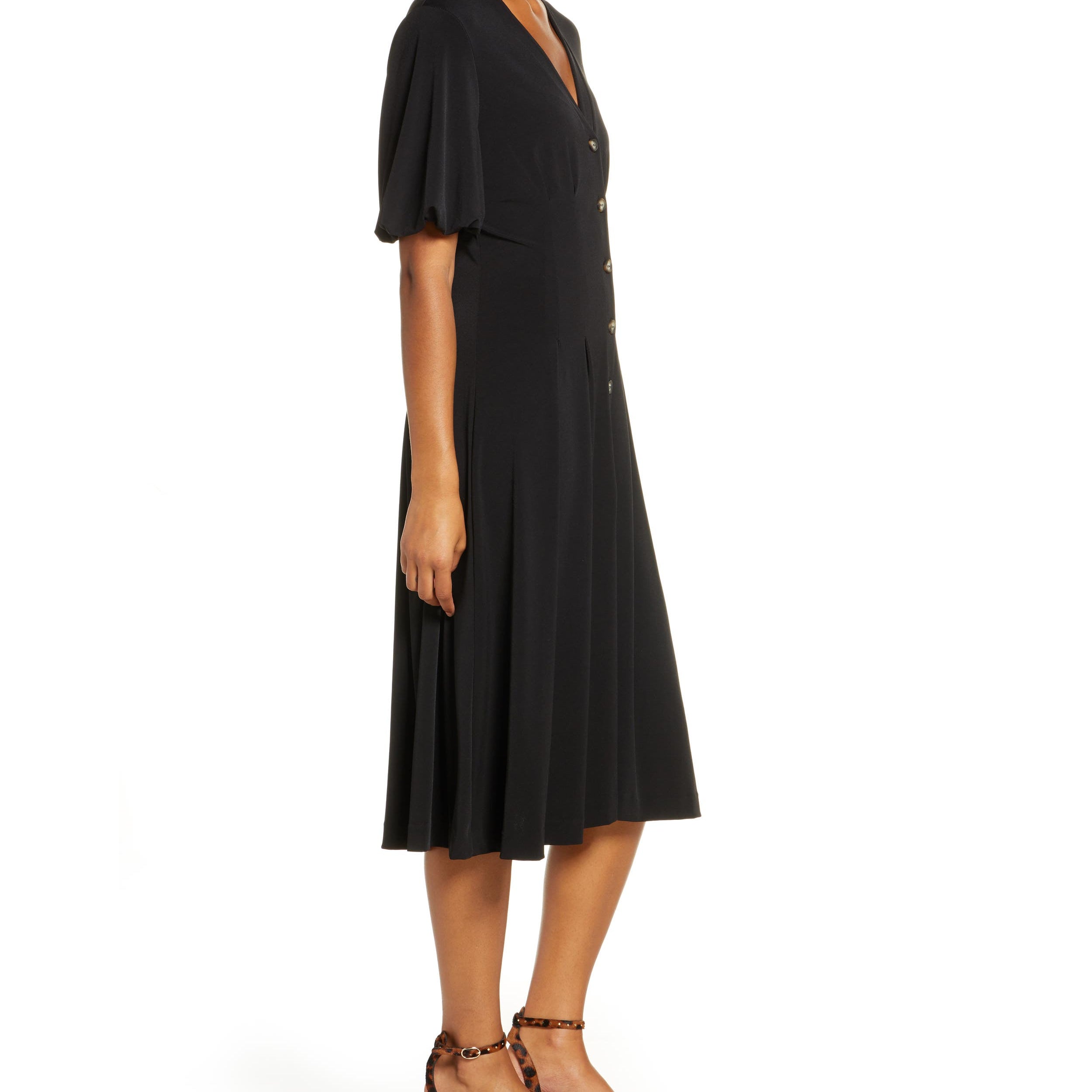 French Connection Women Serafina Button Front Fit & Flare Dress