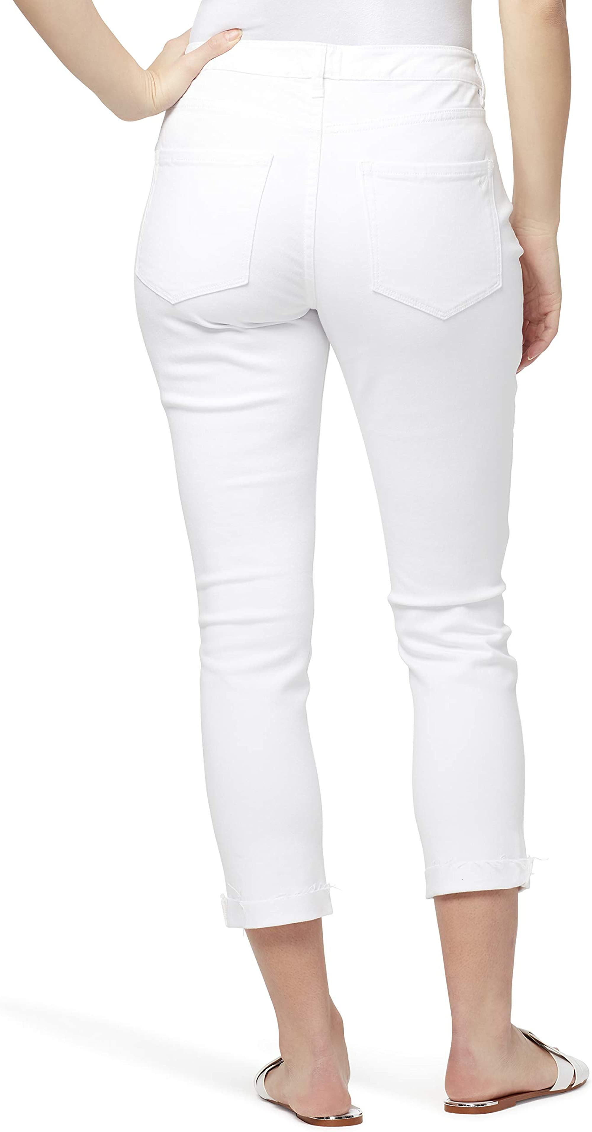 William Rast Women Ripped Cuffed Boyfriend Jeans